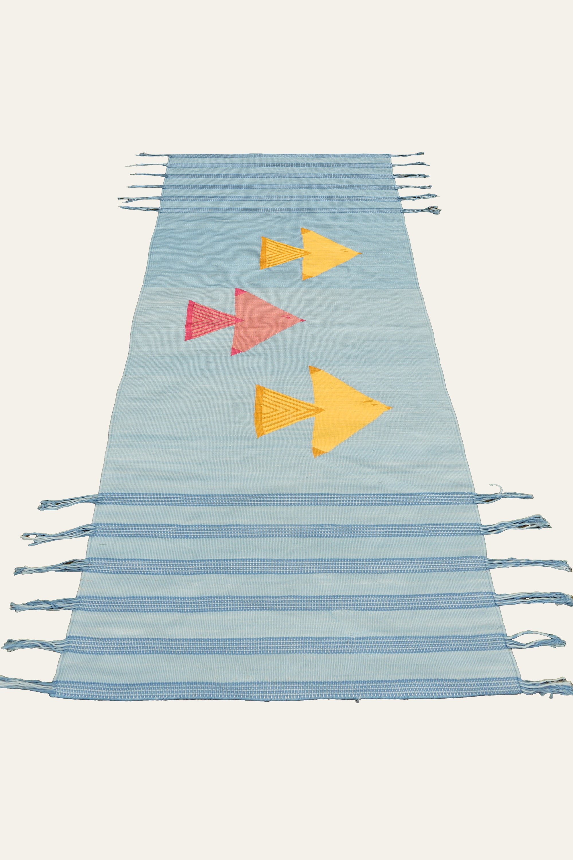 Light Blue Fish Motif Yoga Mat for Kids