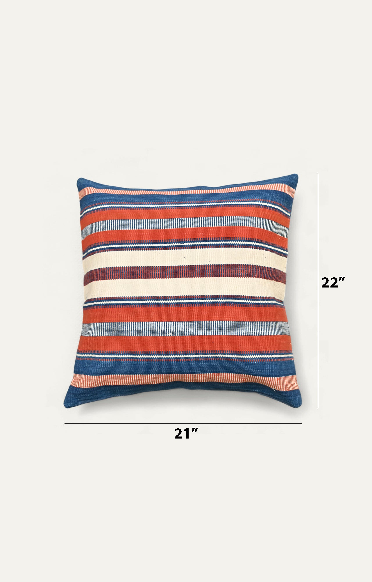 Handwoven Cushion Cover with Stripes