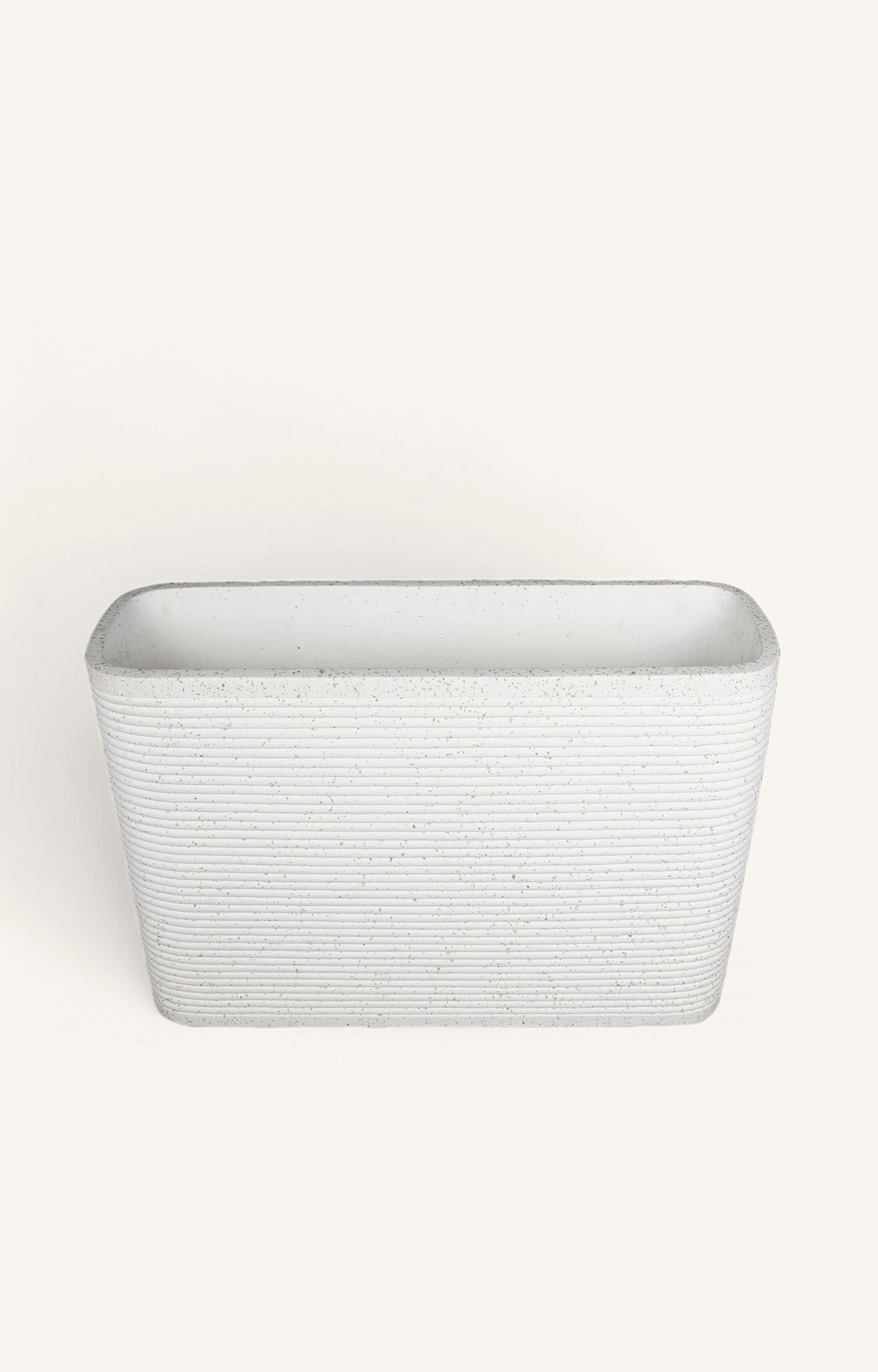 3- Piece rectangle White Stripe Planter_2