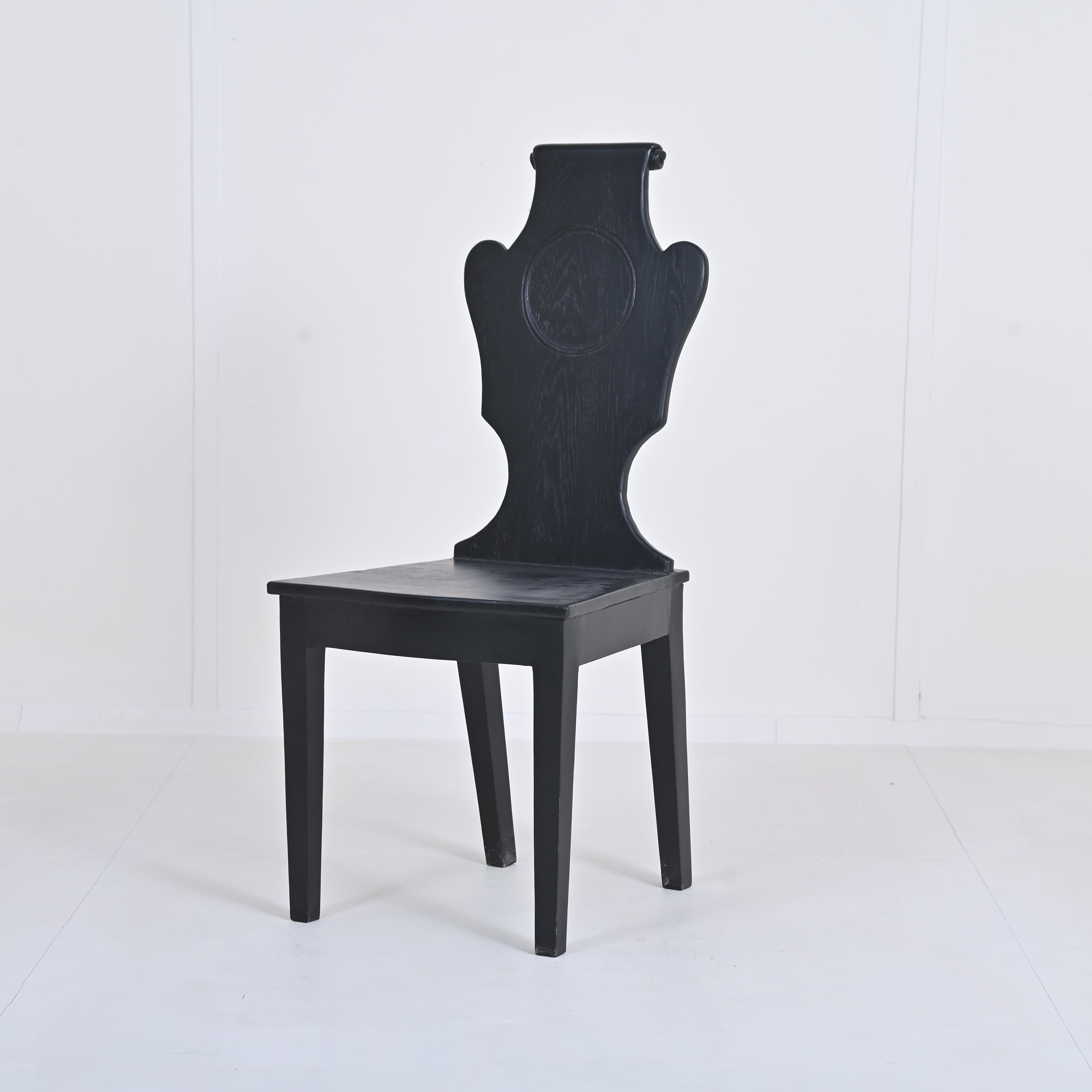 Antique Carved chair (black)