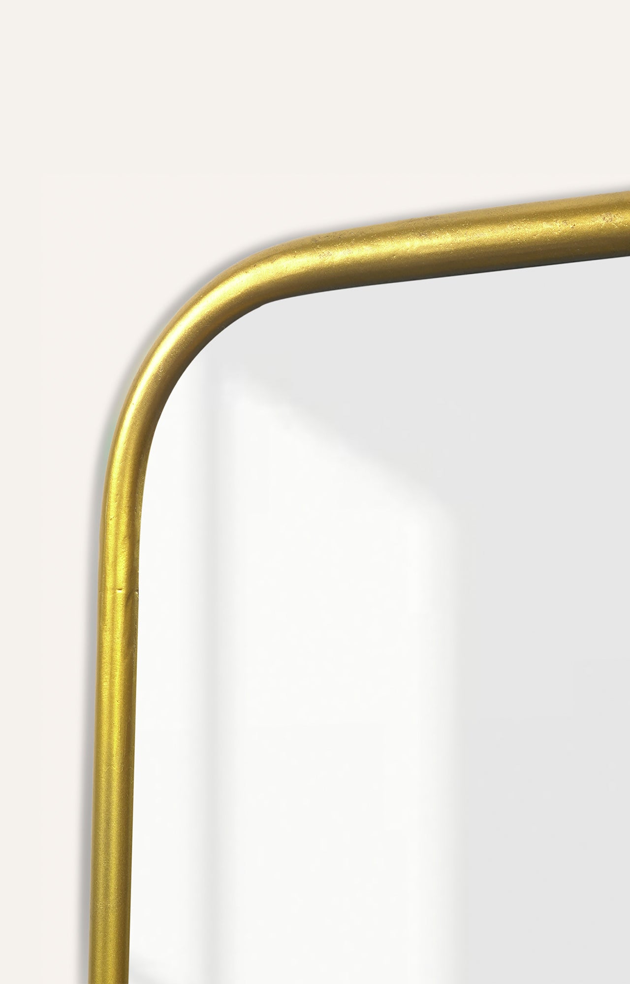 Gold finish metal rectangle frame mirror