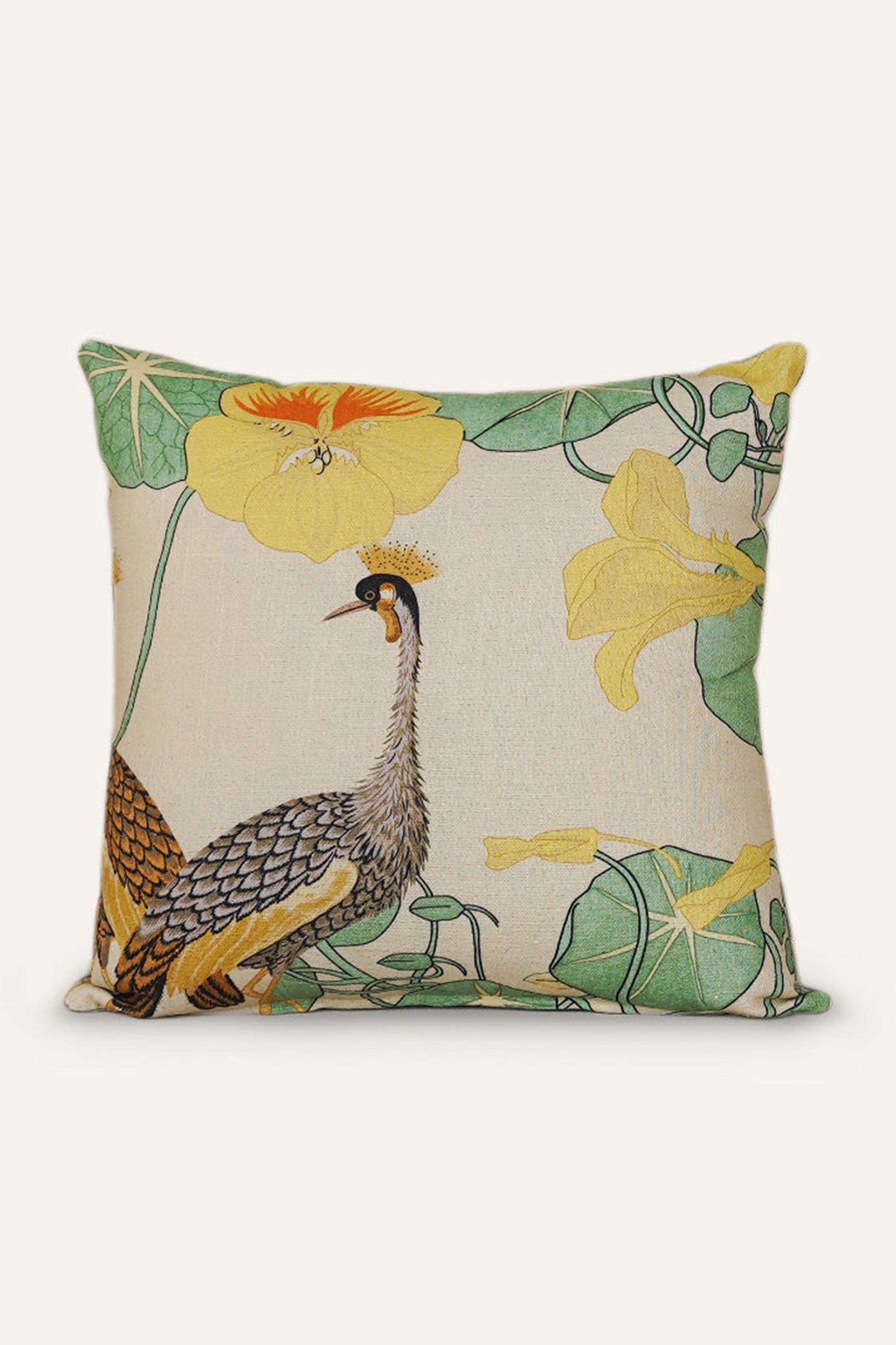 Royal Peacock Cotton Cushion Cover