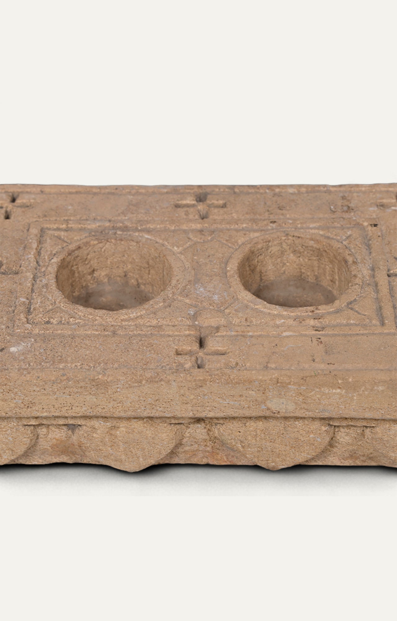 Detailed Vintage Sand stone Candle Holder