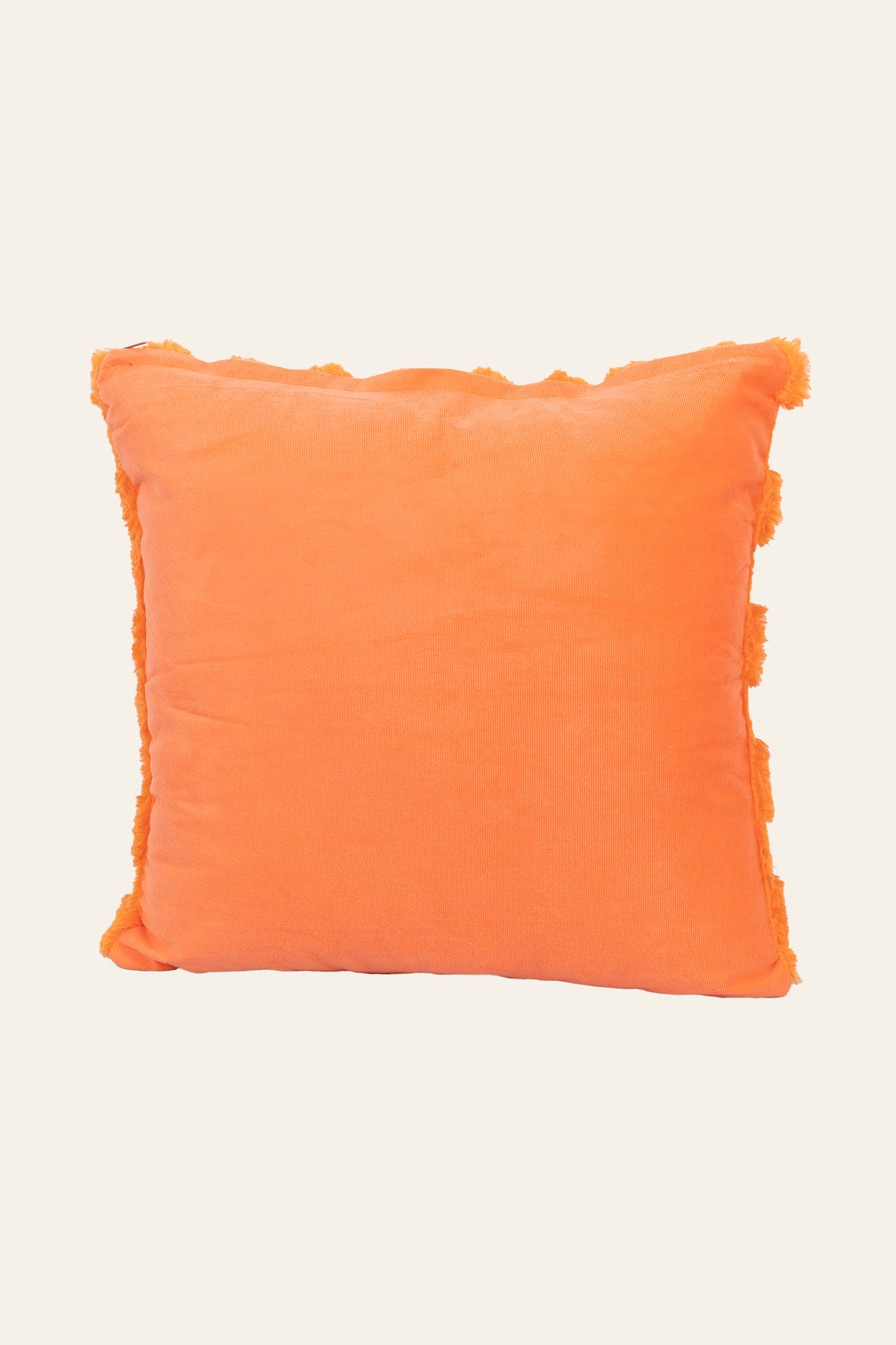Plush Soft Pineapple Grid Turtle Pattern Cushion - Orange