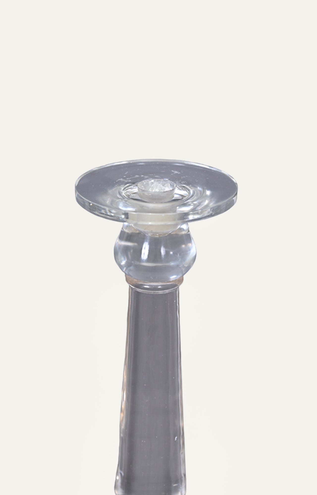 Elongated Crystal Candle Holder