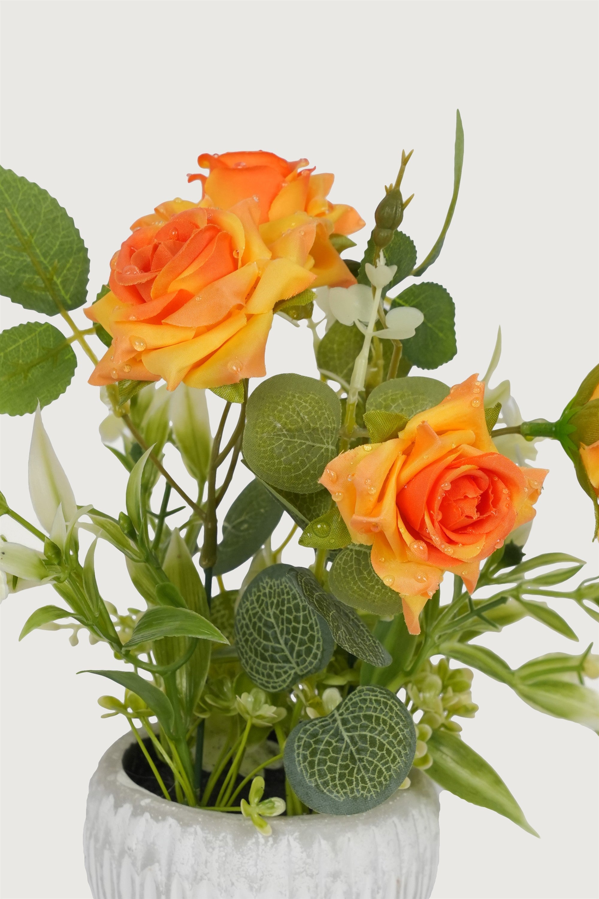 Rose Arrangement in Textured Pot