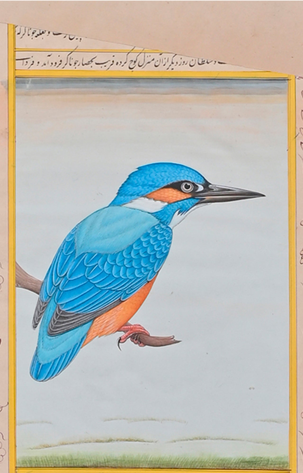 Handmade Kingfisher Bird Art Watercolor Painting