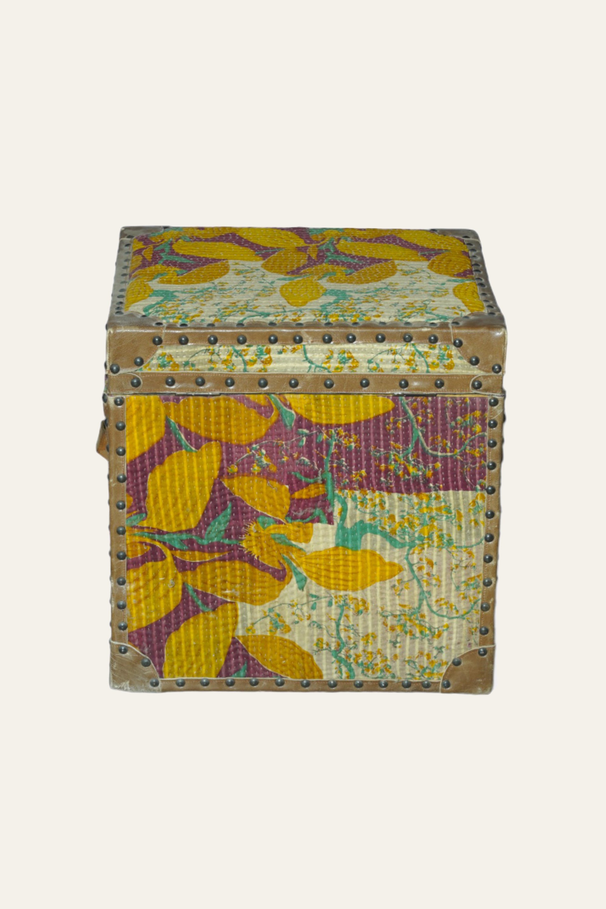 Botanical Ralli Textile Cube Trunk for Kids' Room