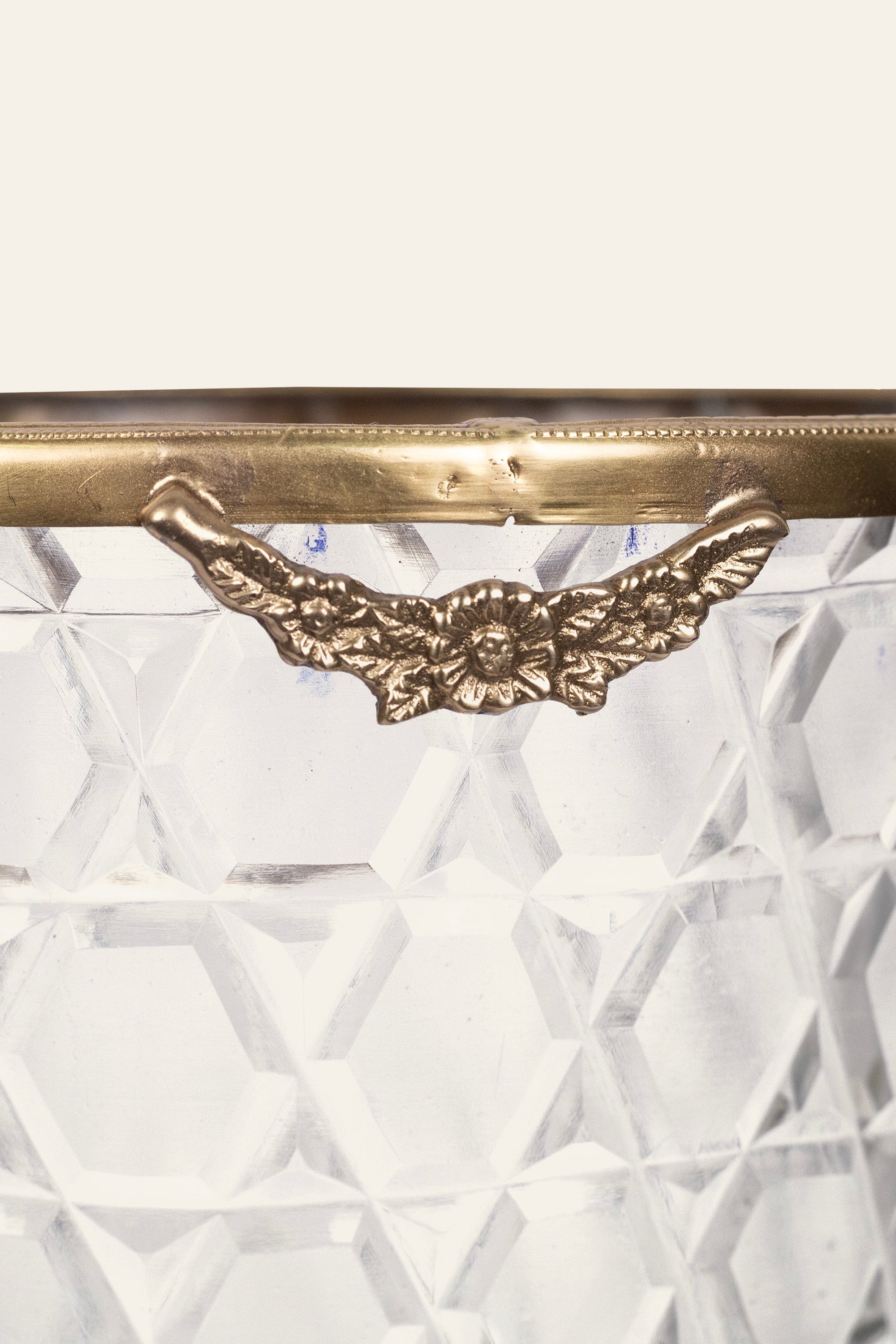 Vintage Style Brass & Glass Ice Bucket | Premium Barware for Home