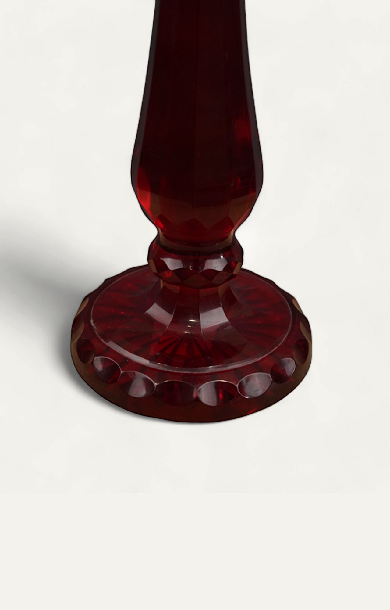 Red Glass crystal Candle Stand