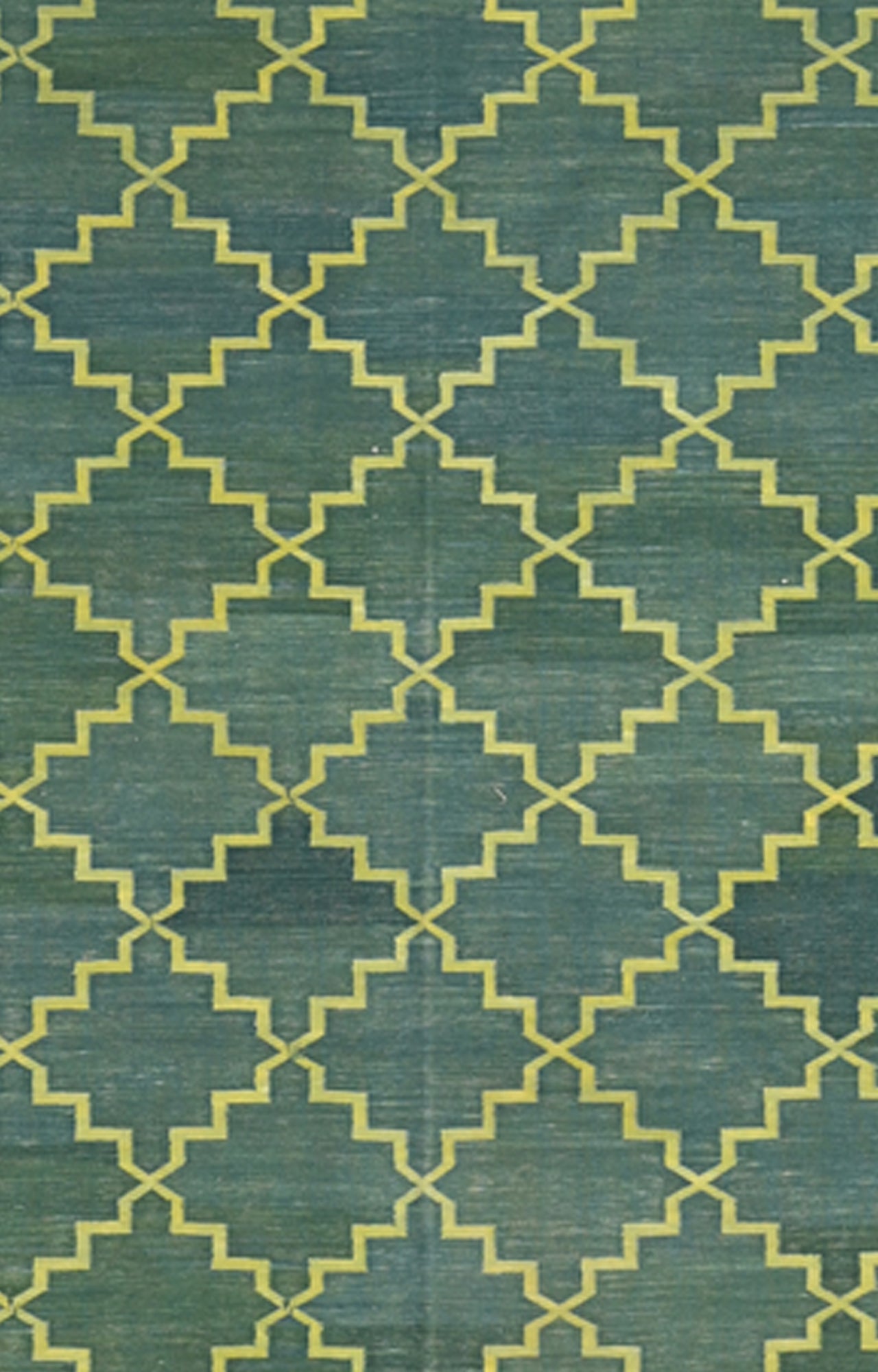 8 x 10 Ft Handwoven Flatweave Trellis Pattern Cotton Rug