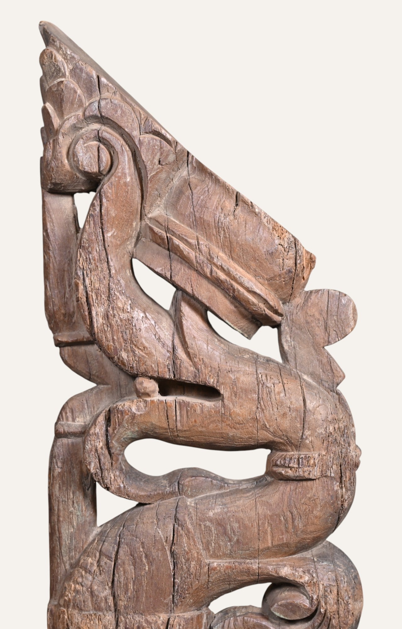 Vintage Serpentine Carved Panel on Stand