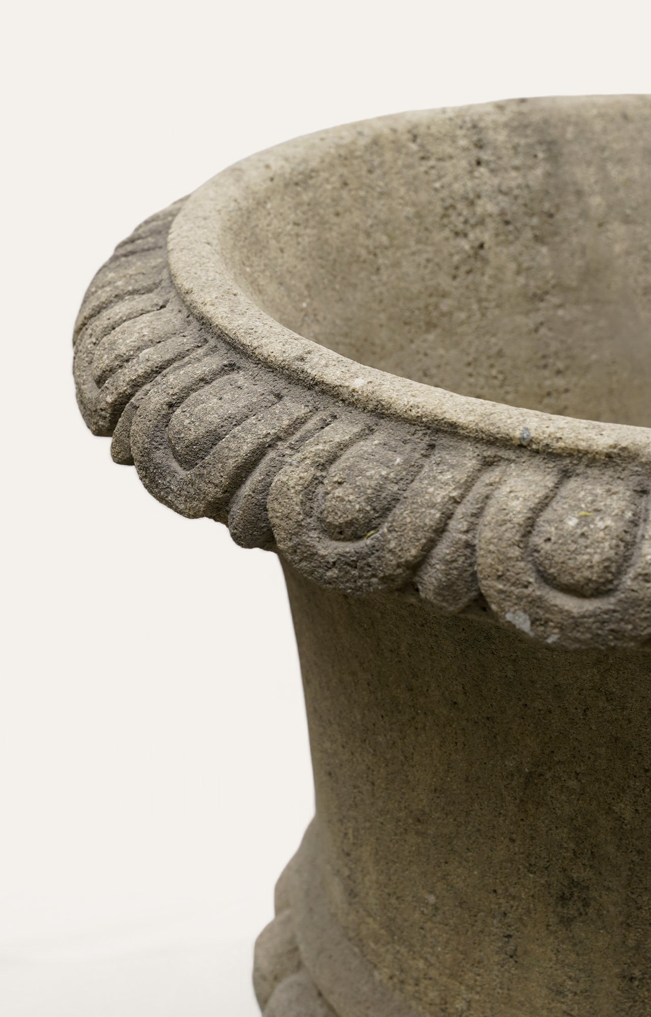 Reconstituted stone garden urns