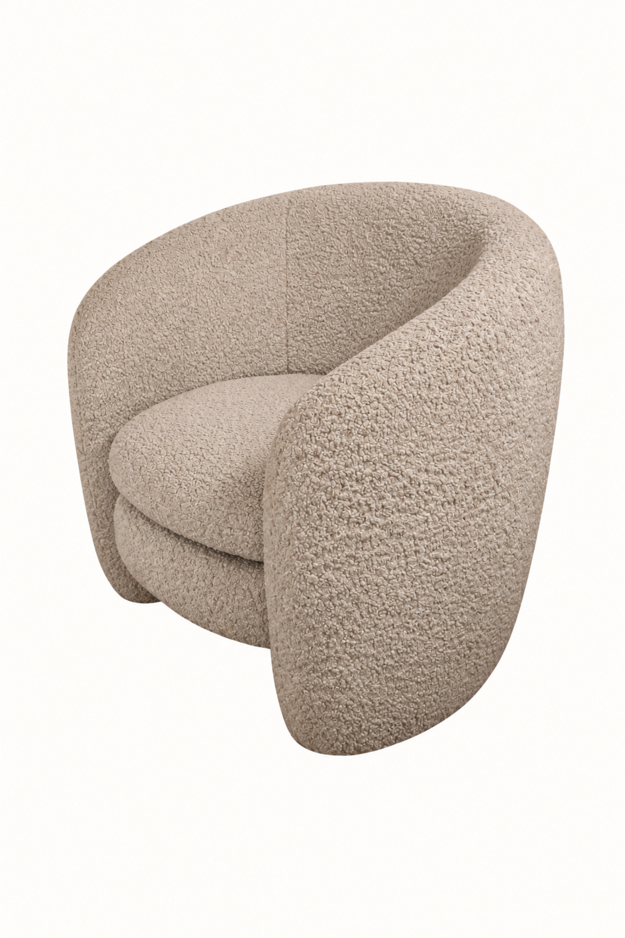 Modern Upholstered Barrel Armchair for Living Room & Bedroom