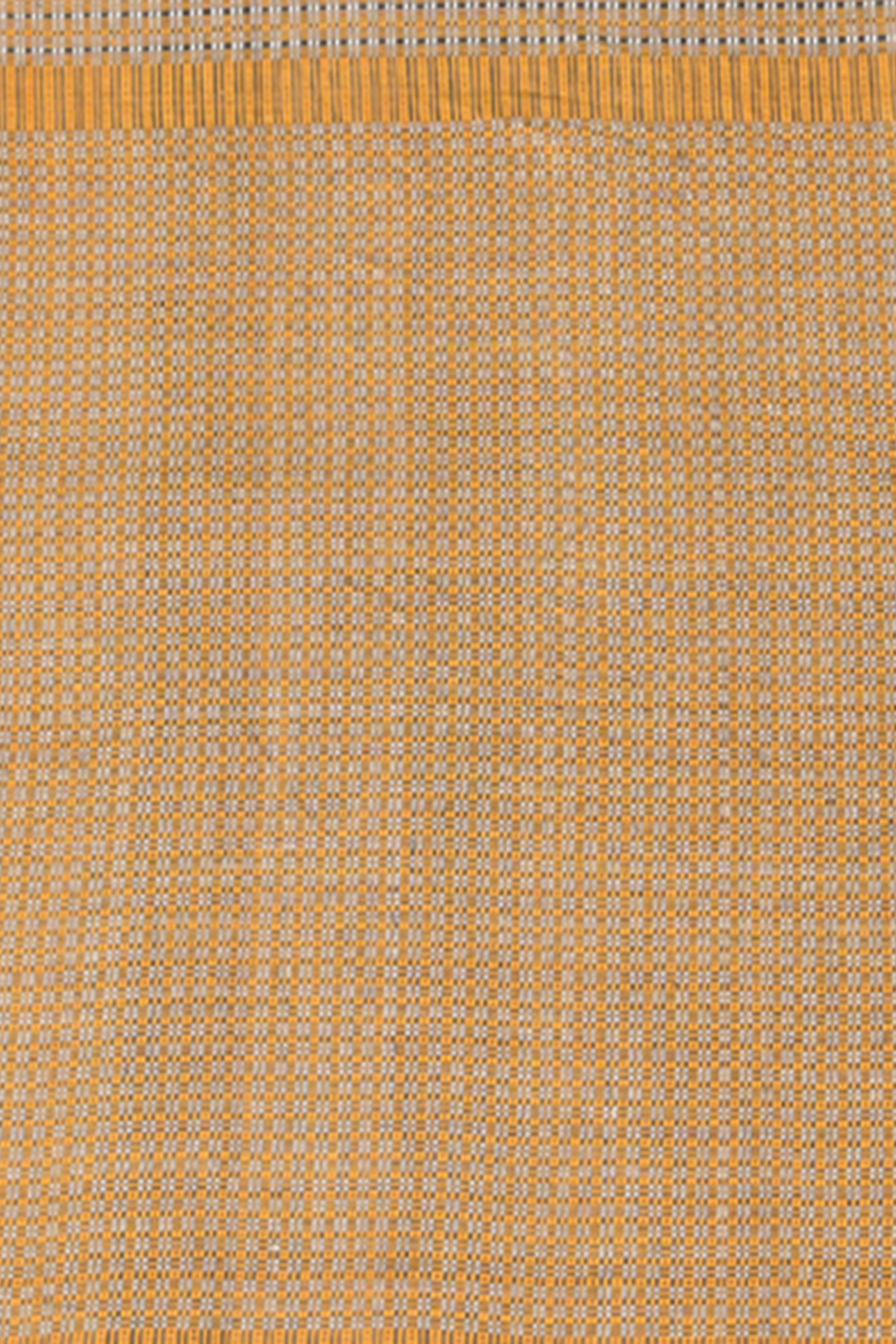 Vintage Ochre Check Cotton Khes Wall Tapestry