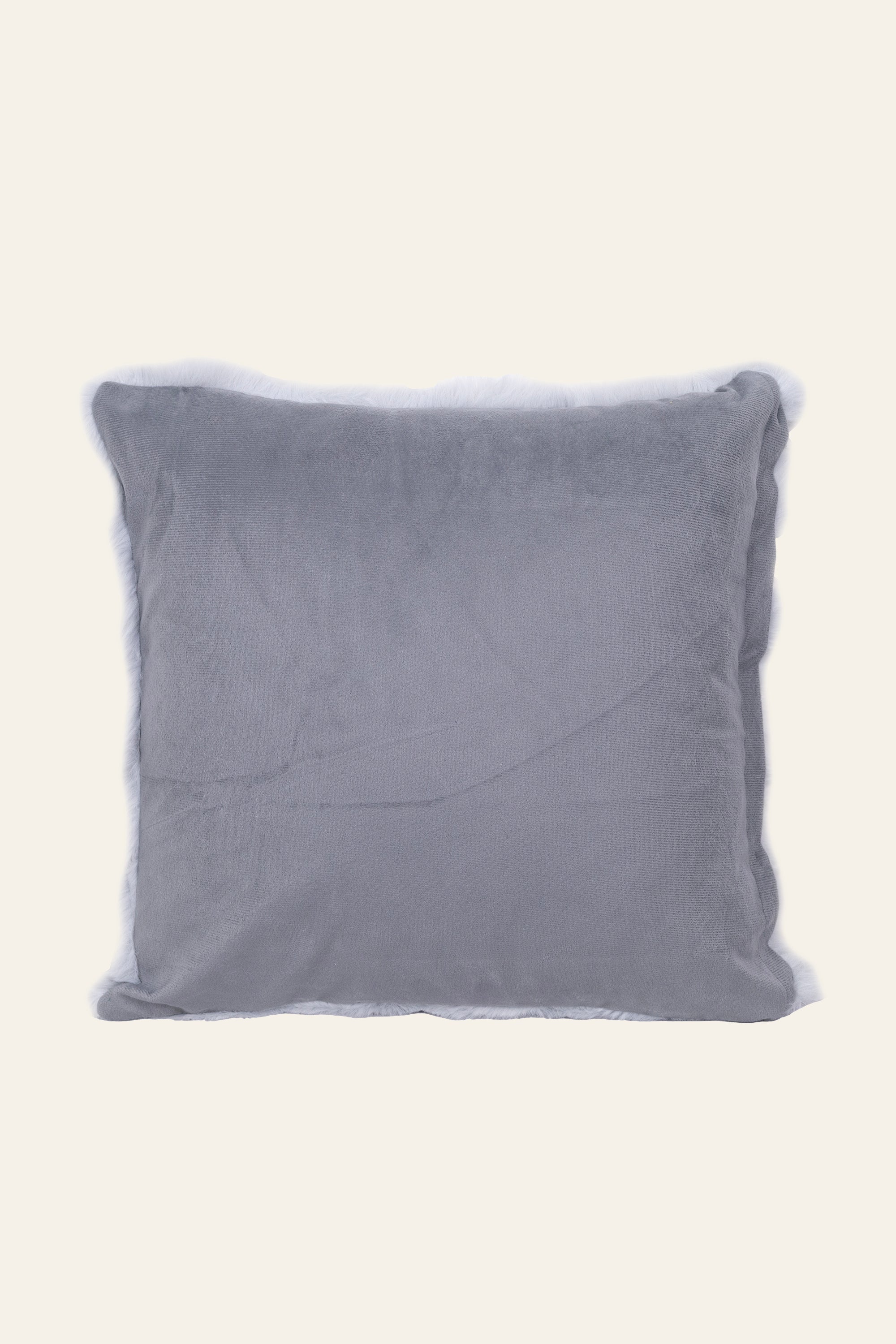 Silver Fur Soft Cushion Cover for Living Room Sofa Set
