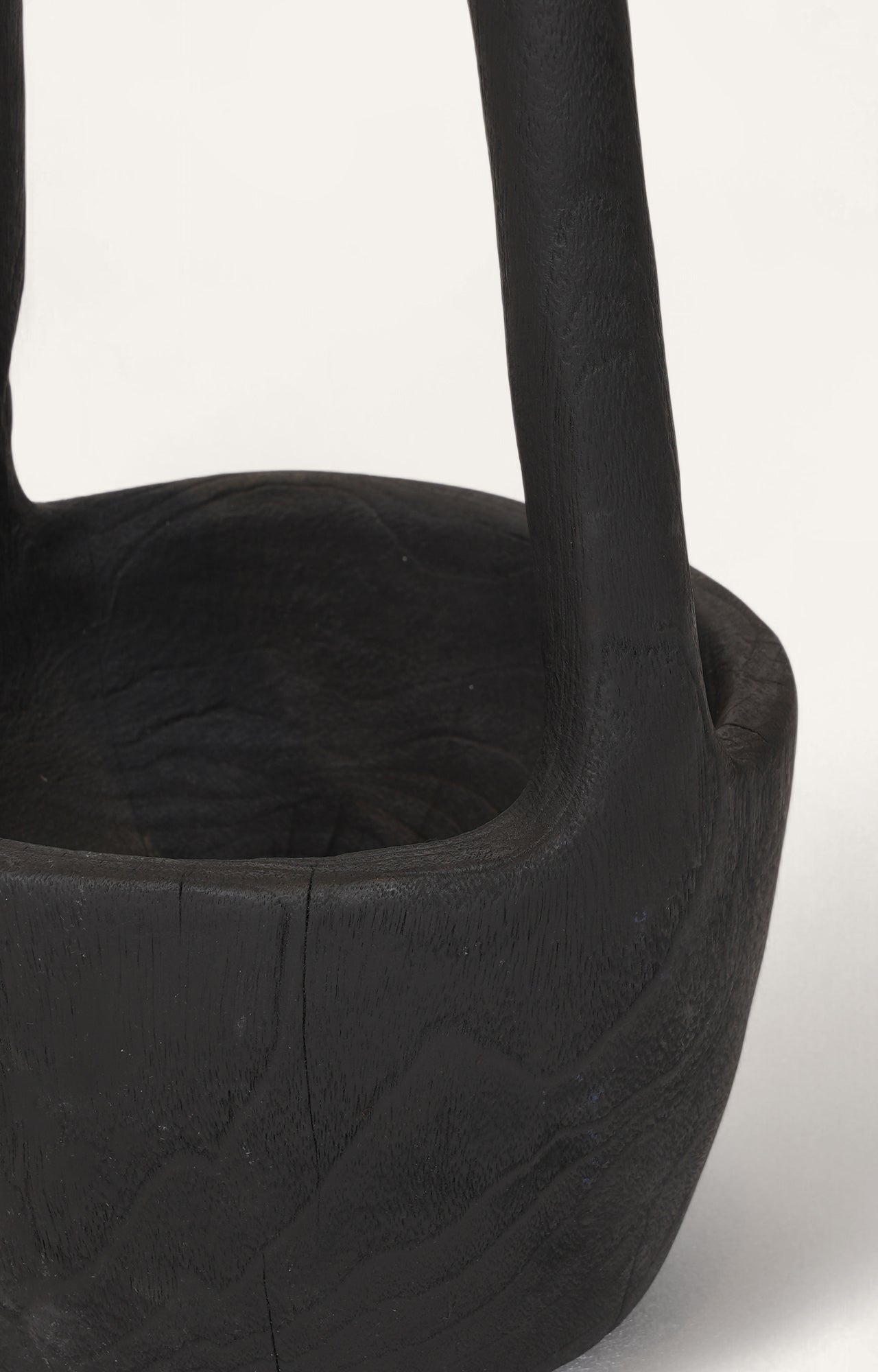 Charcoal Black Textured Handle Bowl
