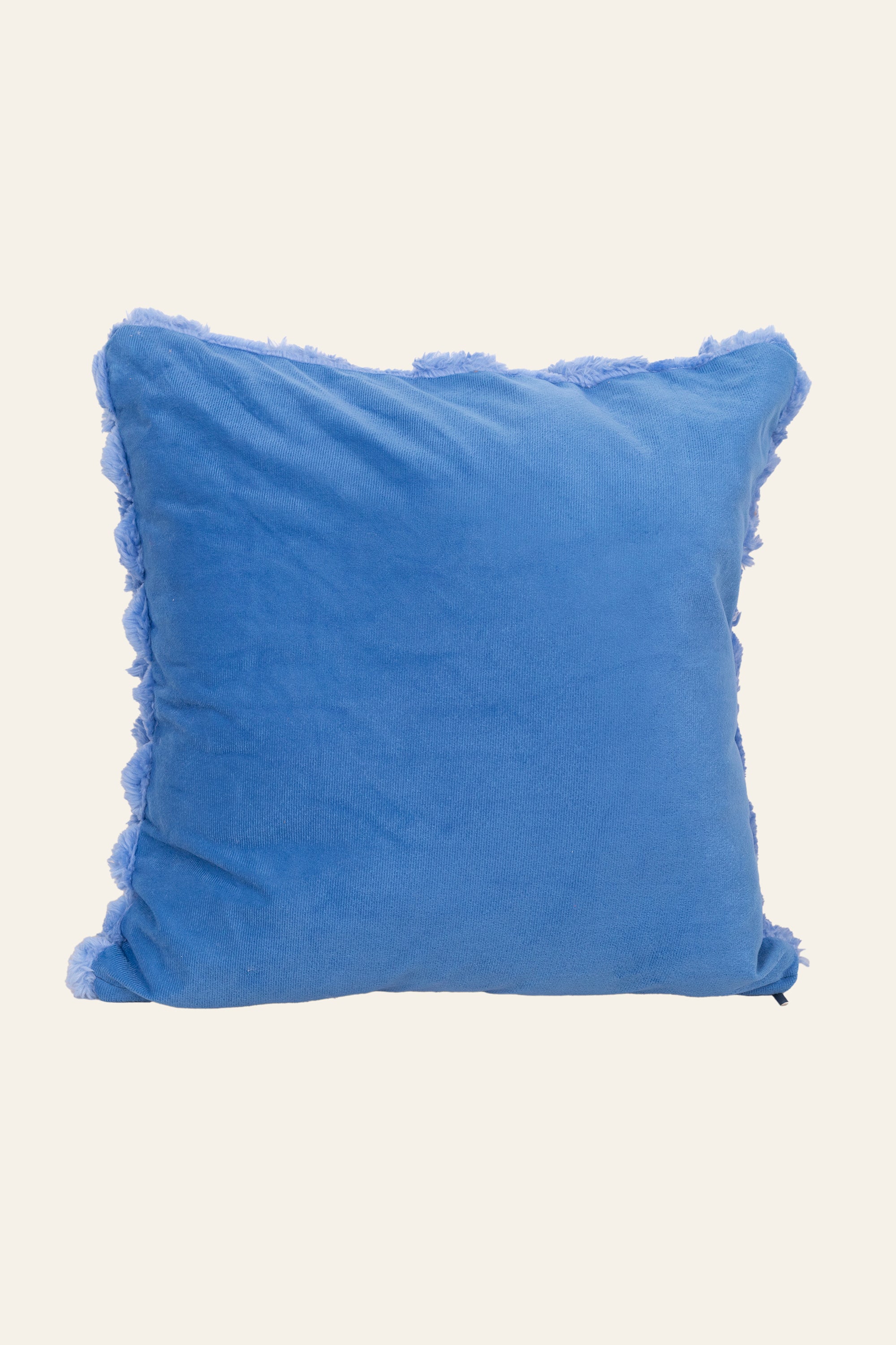 Plush Soft Pineapple Grid Turtle Pattern Cushion - Blue