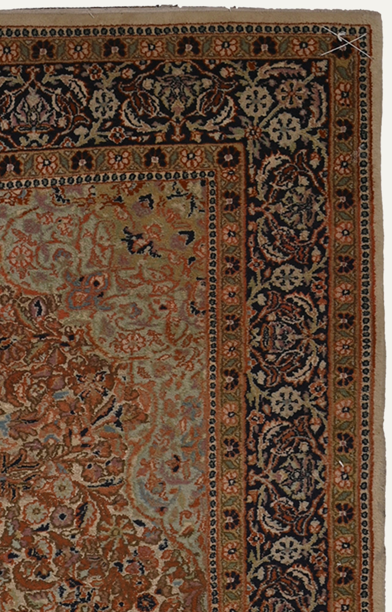 4 x 6 Ft Hand-Knotted Mirzapur Carpet with Floral Design