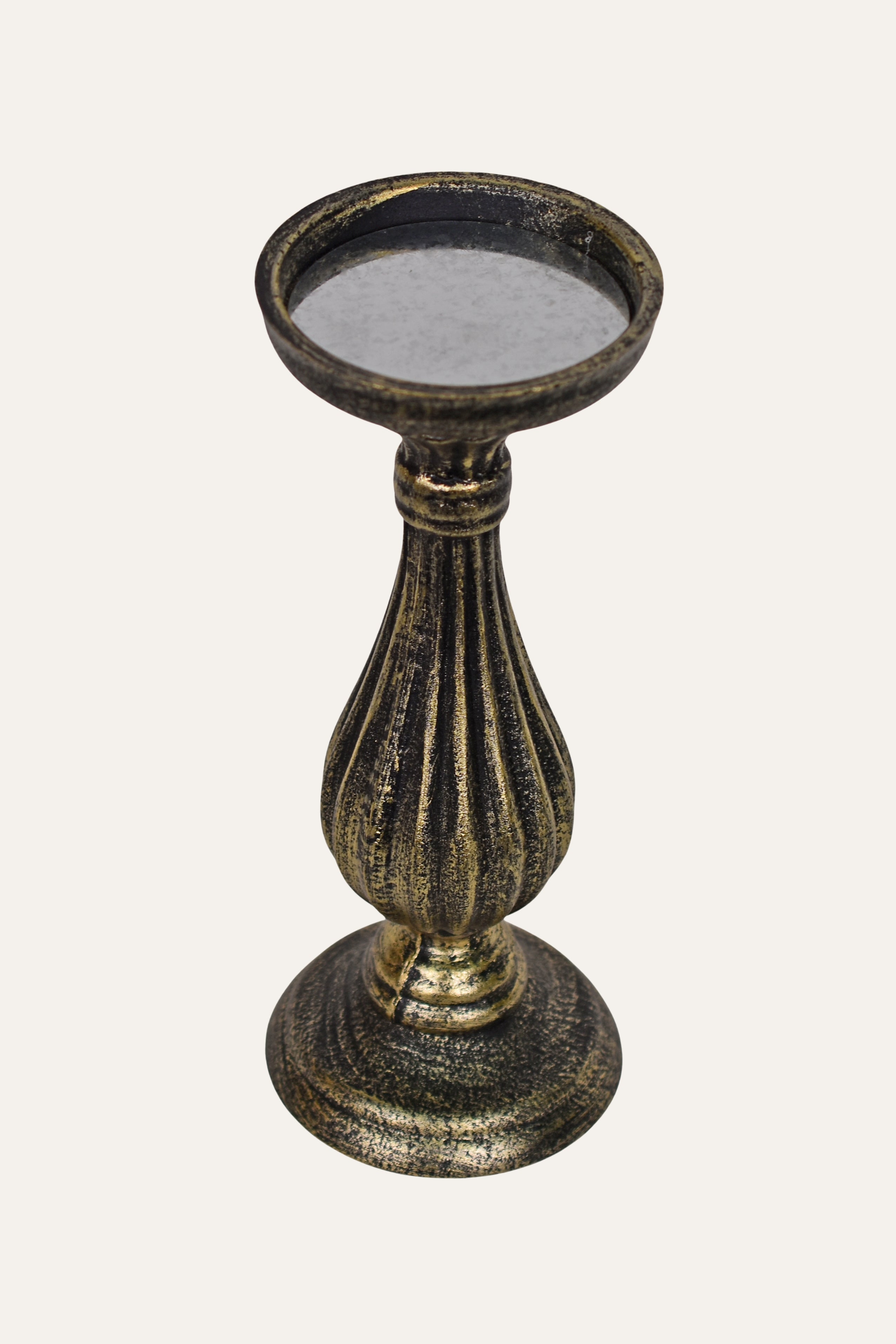 Antique Gold Iron Candle Stand
