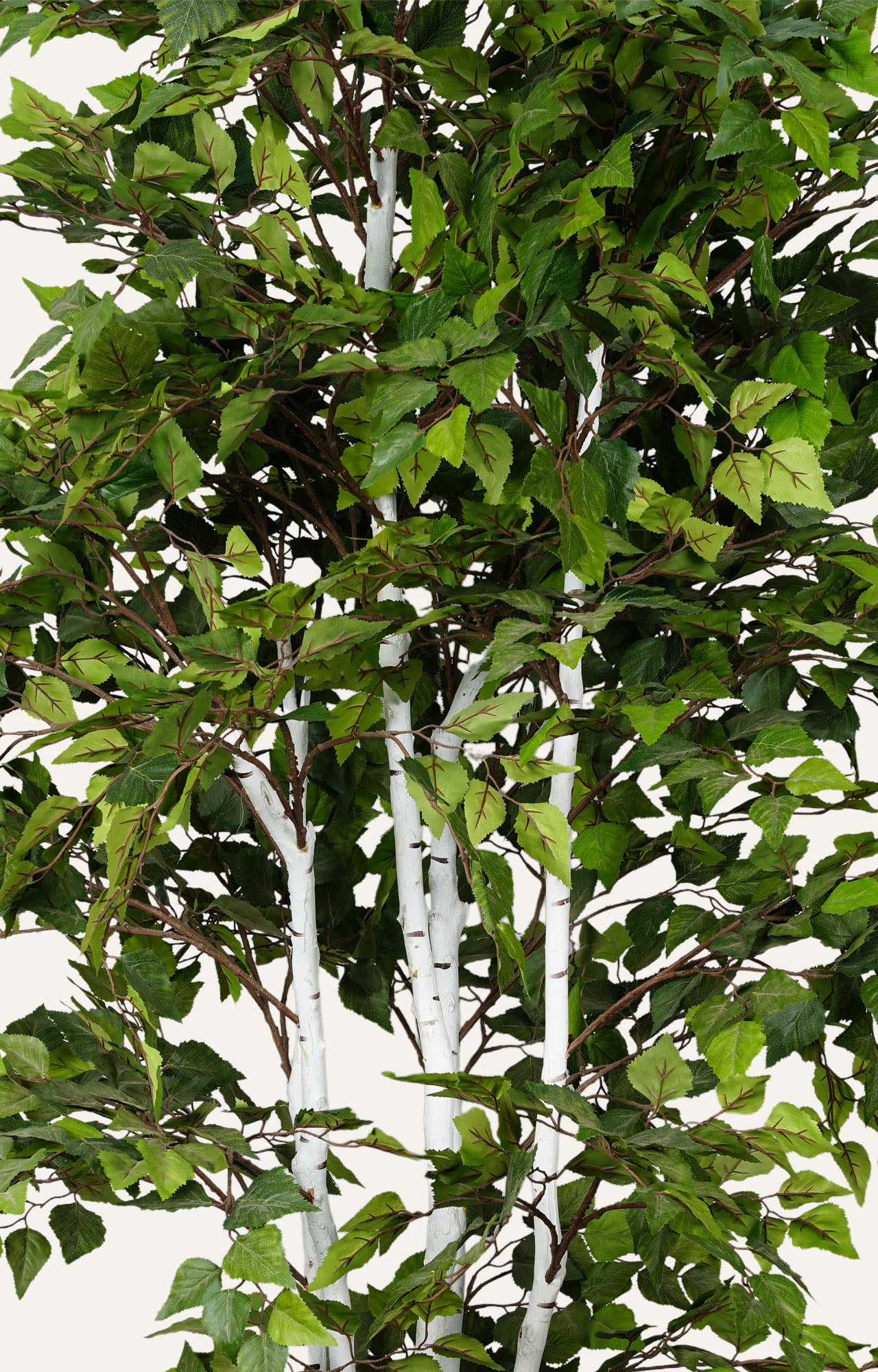 Faux Birch Tree Planter - White