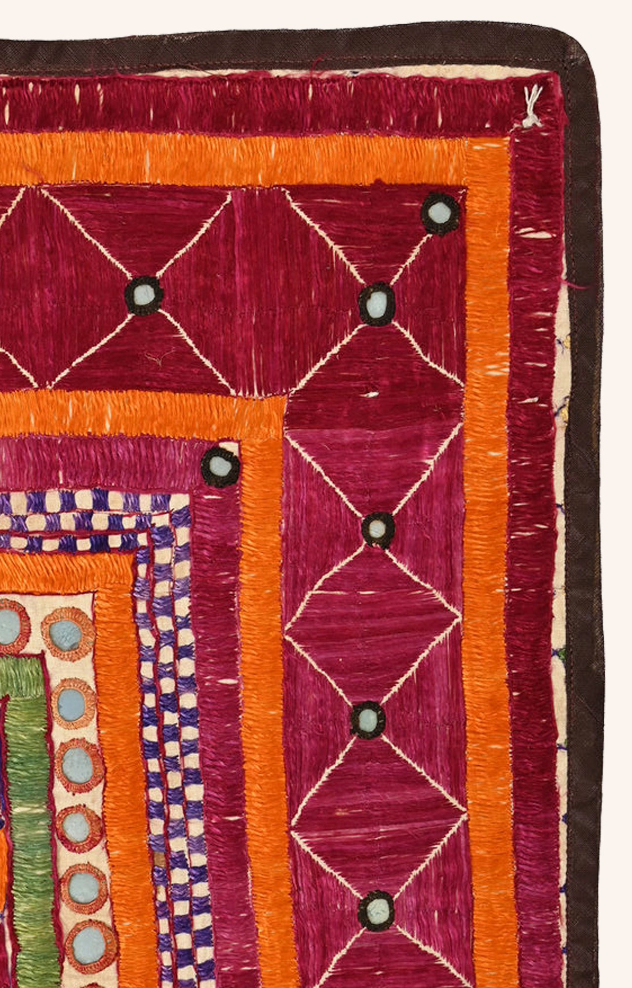 Kutch Mirrorwork Tapestry :  Indian Handmade Textile Cotton Wall hanging