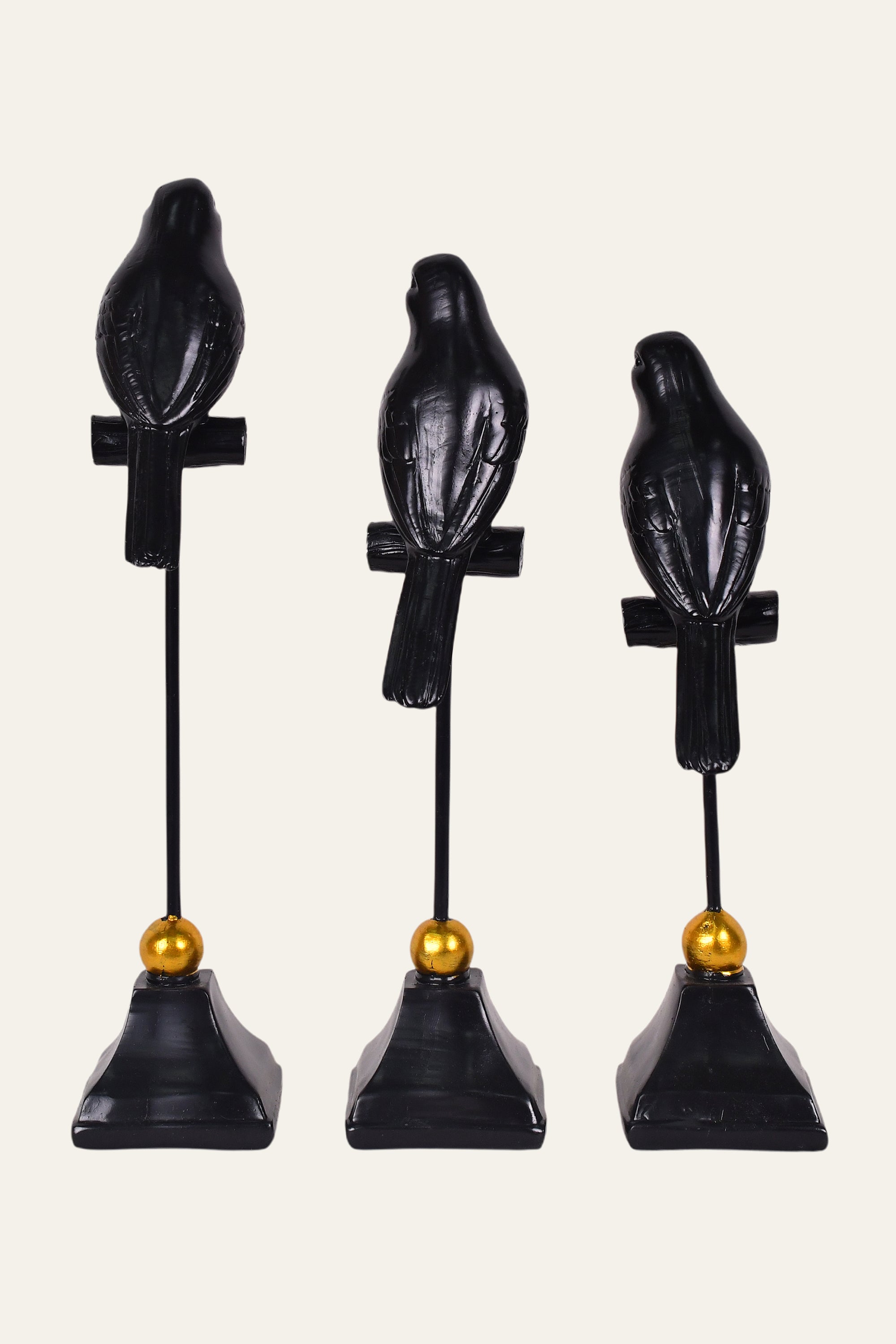 Minimalistic Modern Bird Figurine – Set of 3