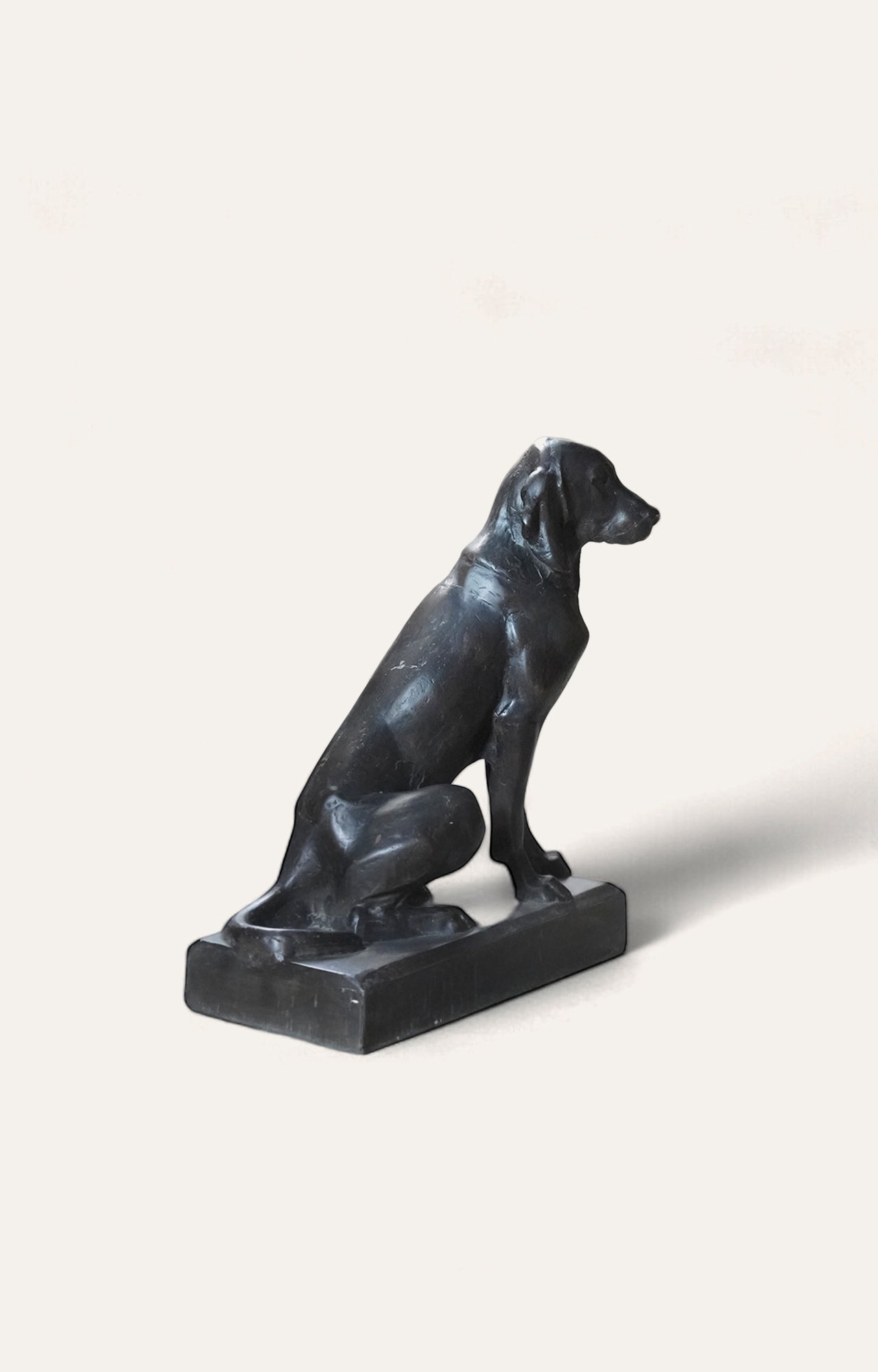 Black seated Labrador Sculpture