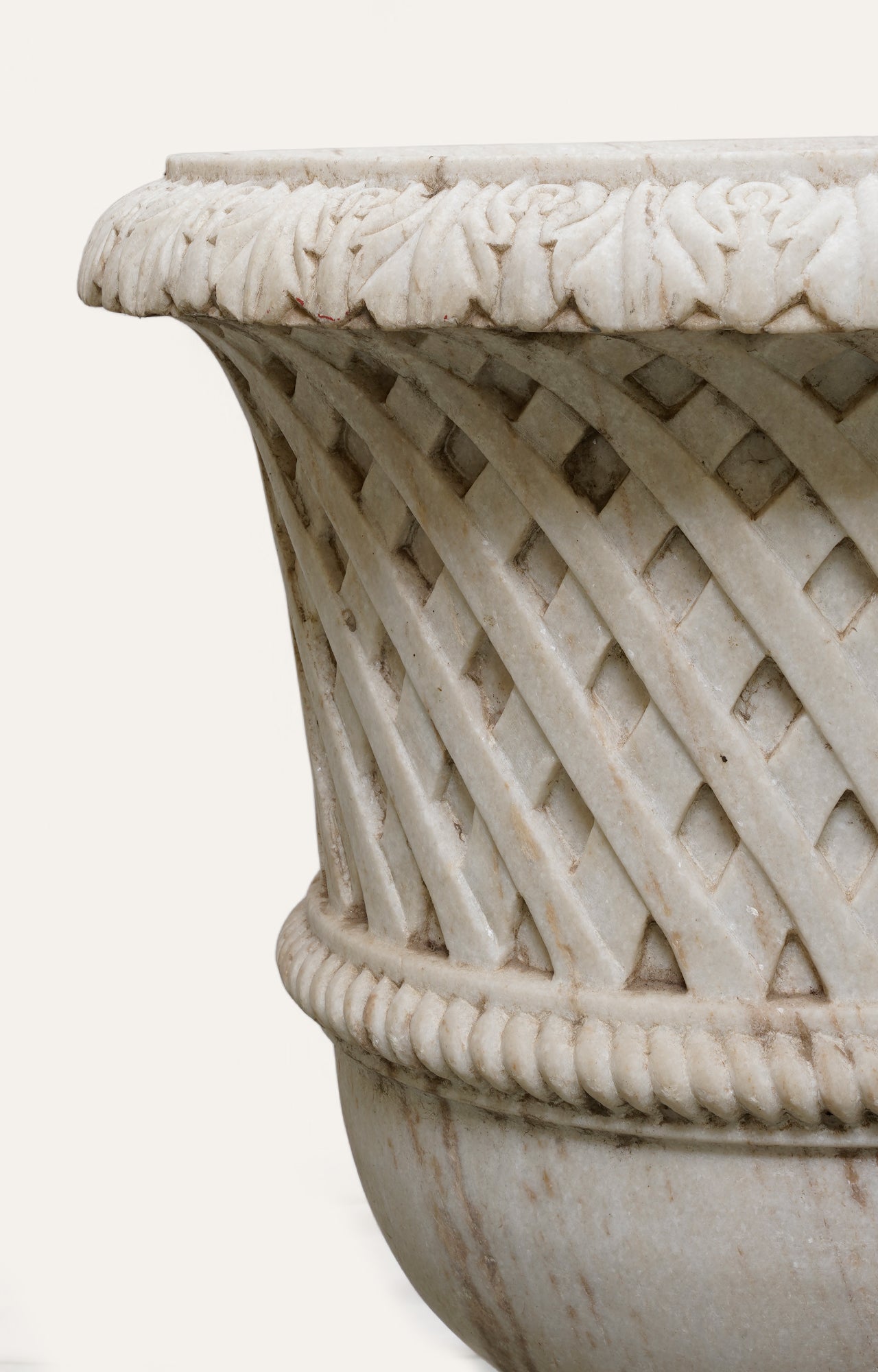 Marble Basket Weave Planter