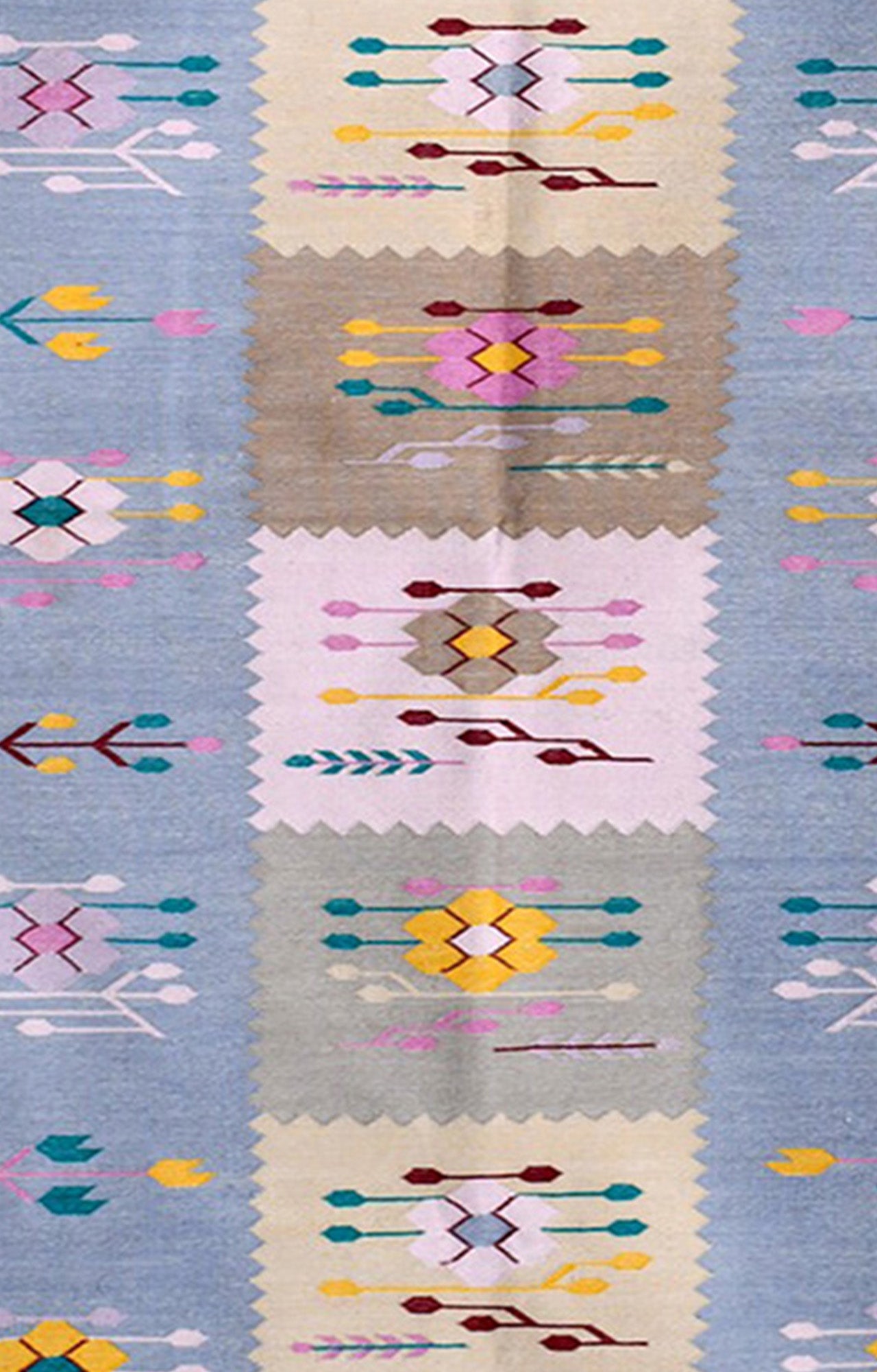 Bohemian Multicolored Floral Cotton Runner