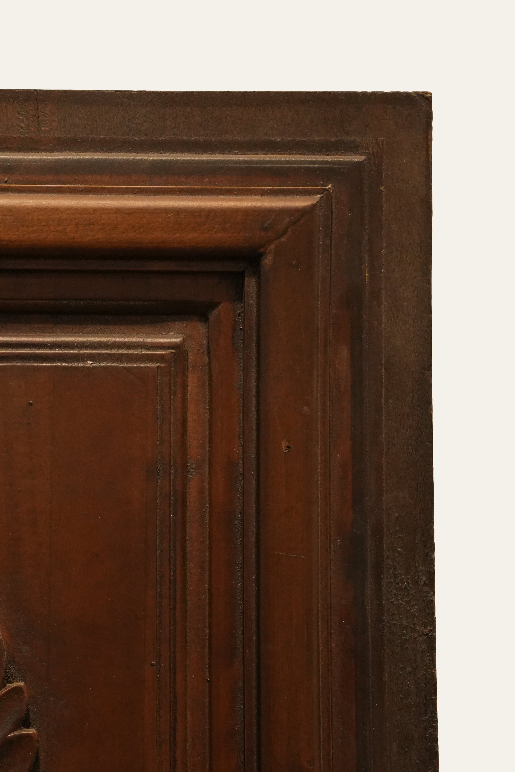 Floral Carved Wood Wall Panel for Living Room