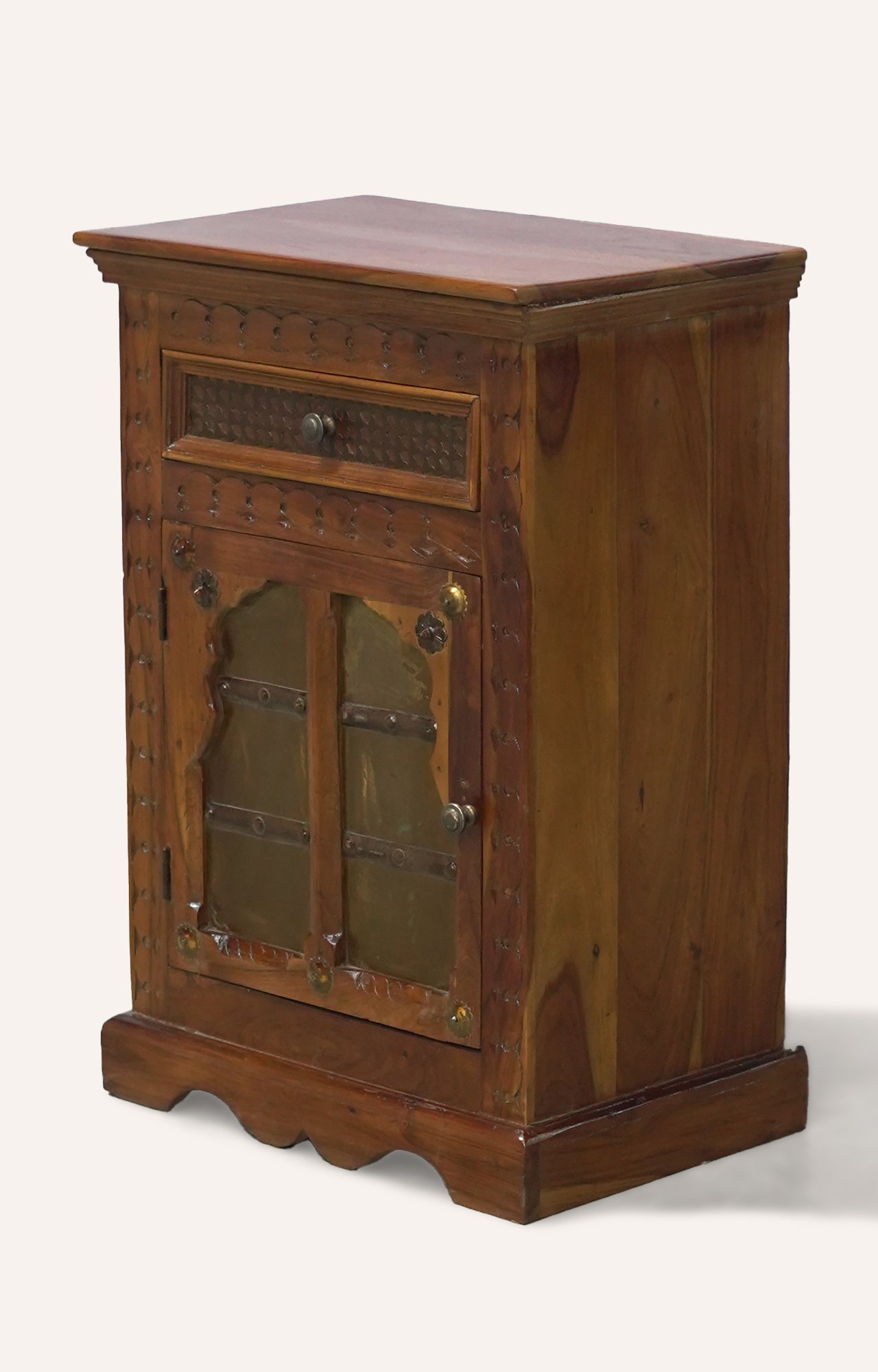 Solid wood cabinet with Jali