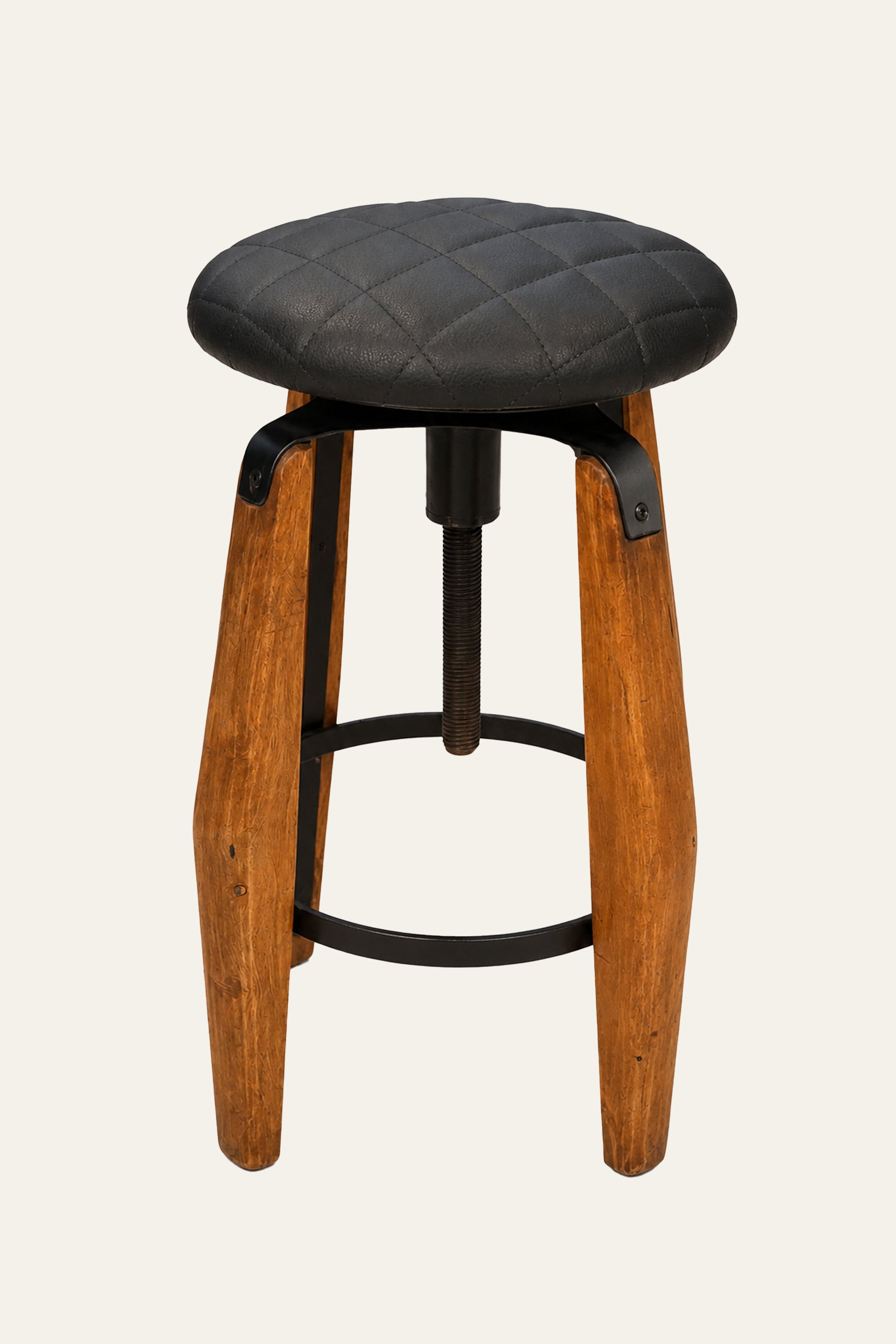 Round Upholstered Cafe-style Bar Stool