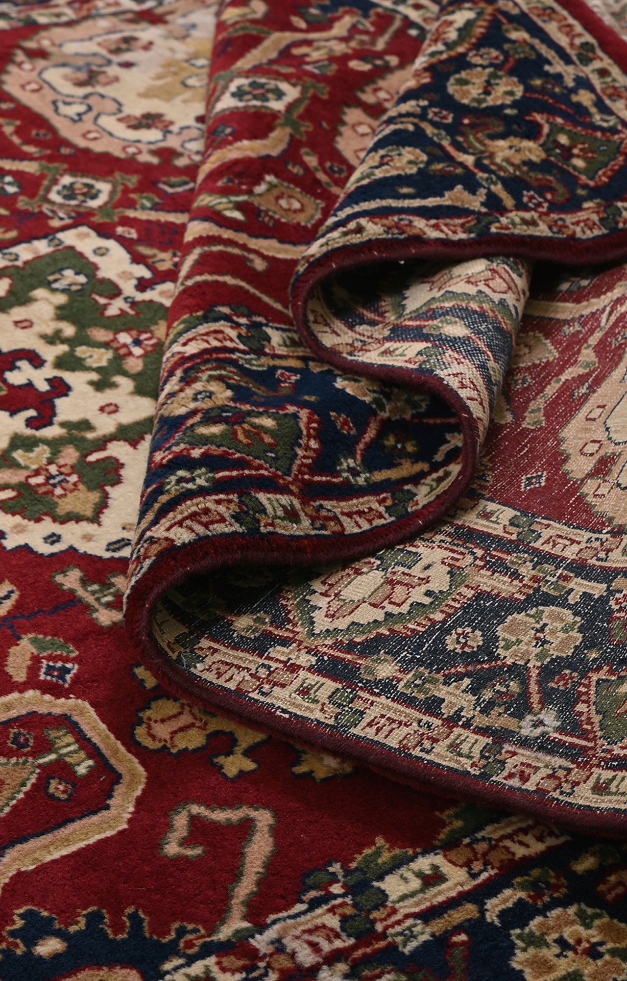 4 x 6 Ft Rare Handknotted Vintage Agra Carpet - 100 Years Old