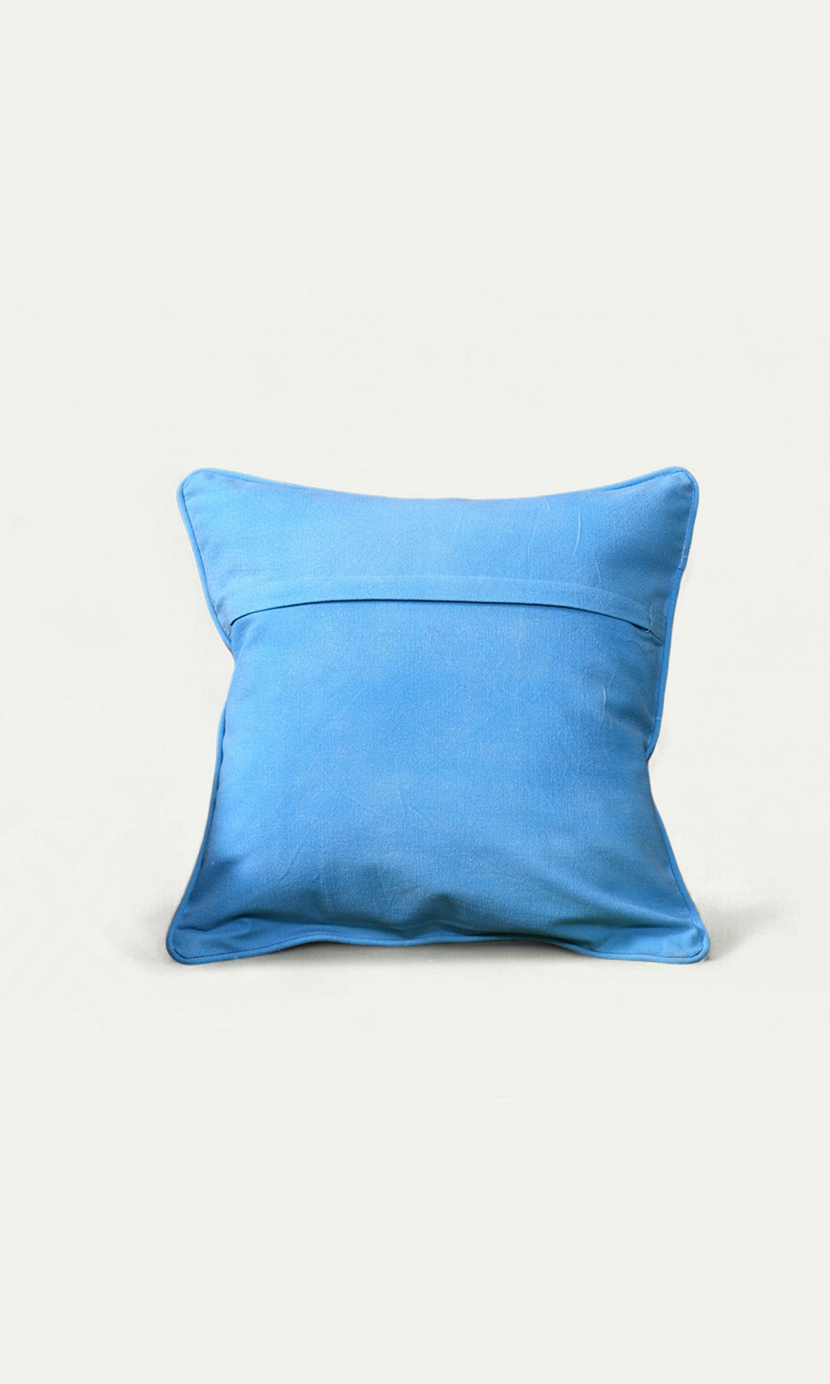 Blue Printed Cotton Cushion Cover