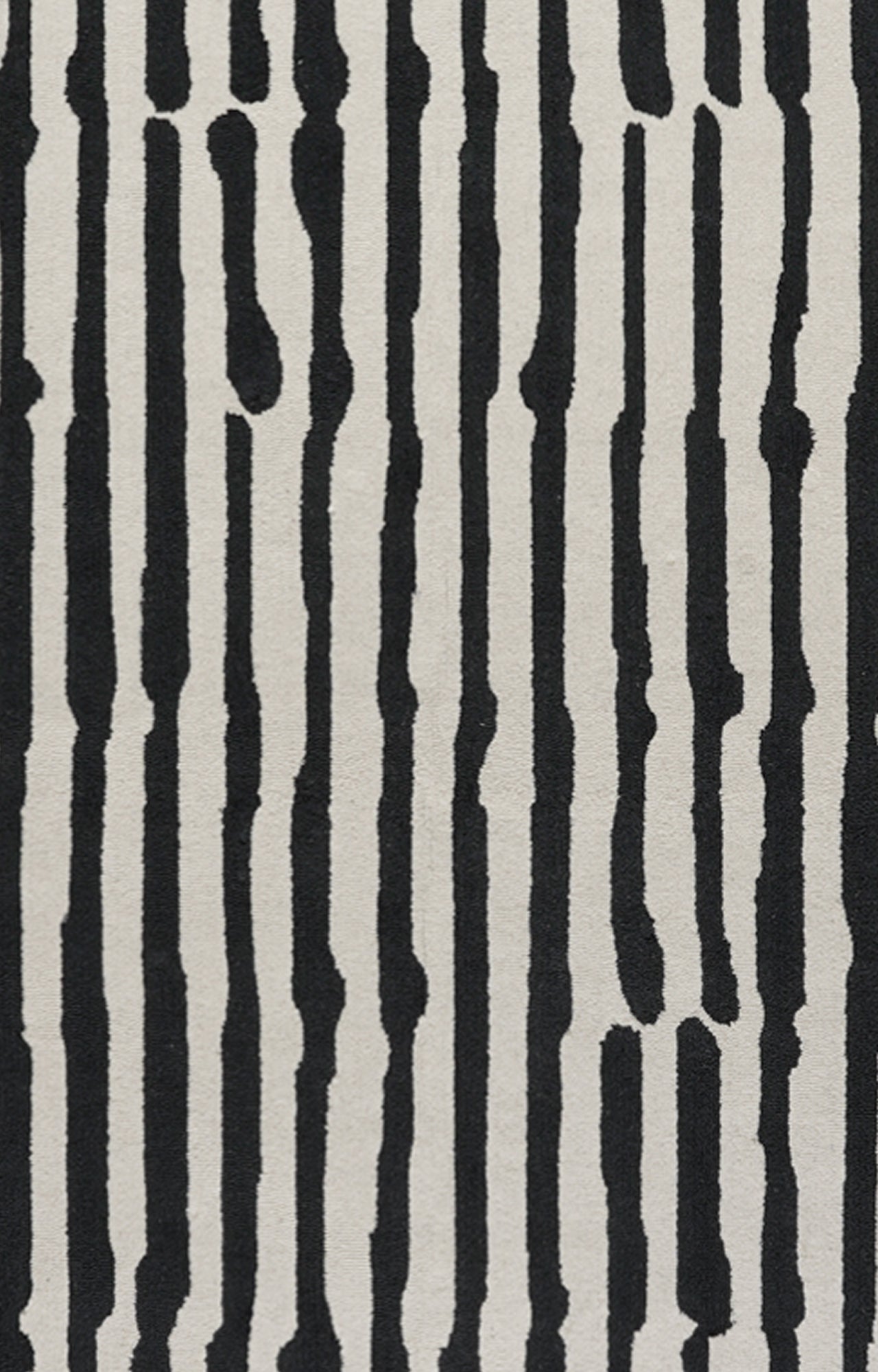 8 x 10 Ft Modern Brush-Painted Beige and Black Rug