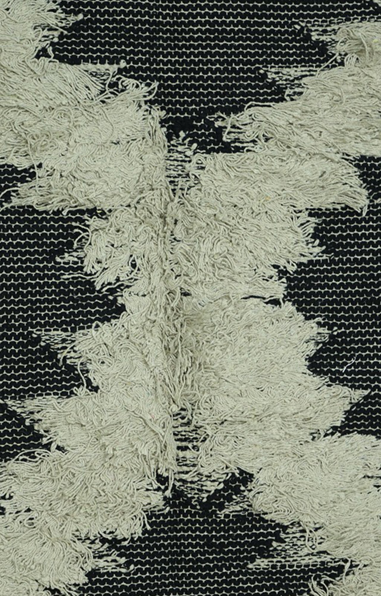 4 x 6.2 Ft Dark Grey And Ivory Abstract Diamond Rug