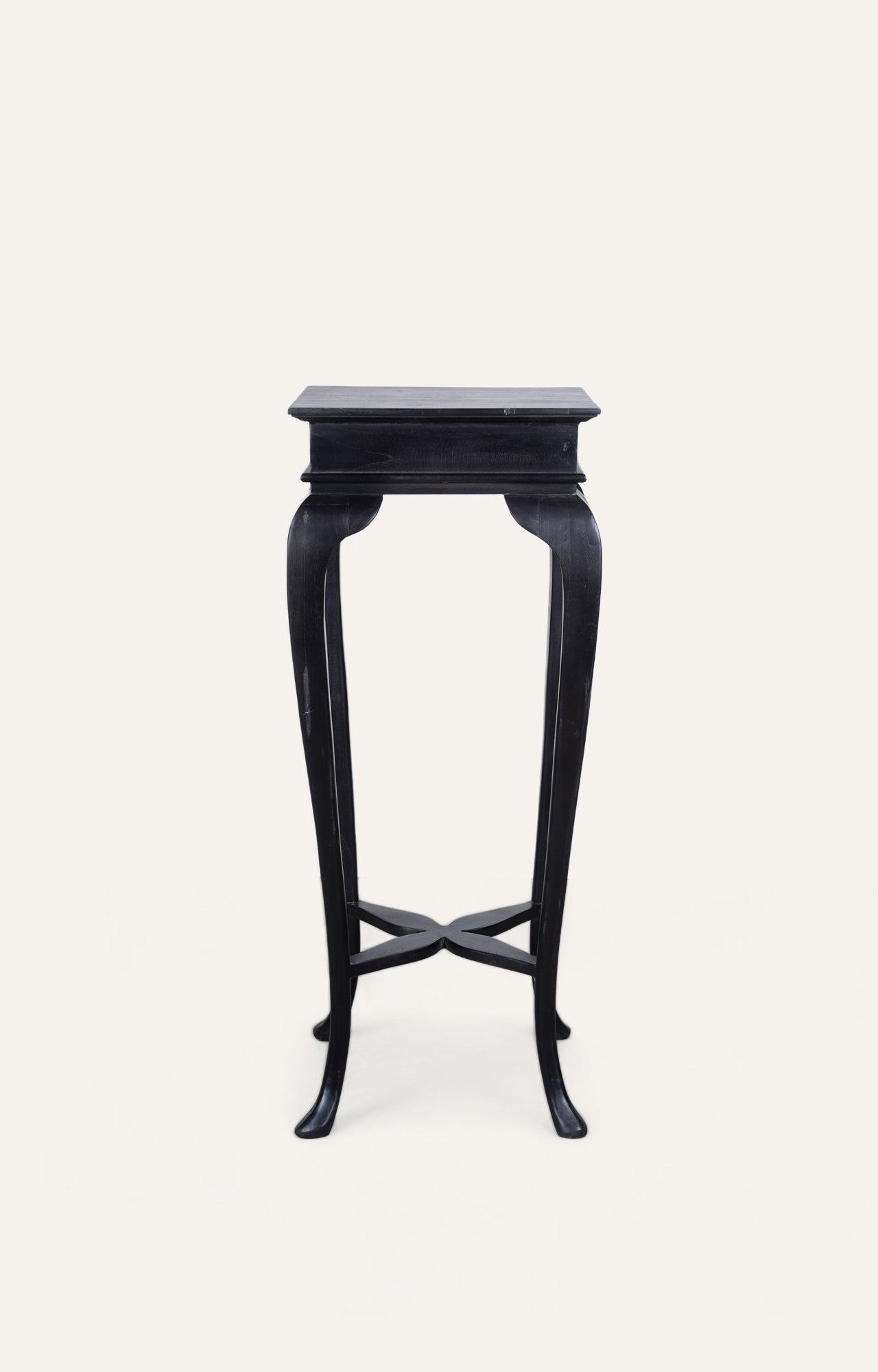 Modern Black Accent Table with Curved Legs