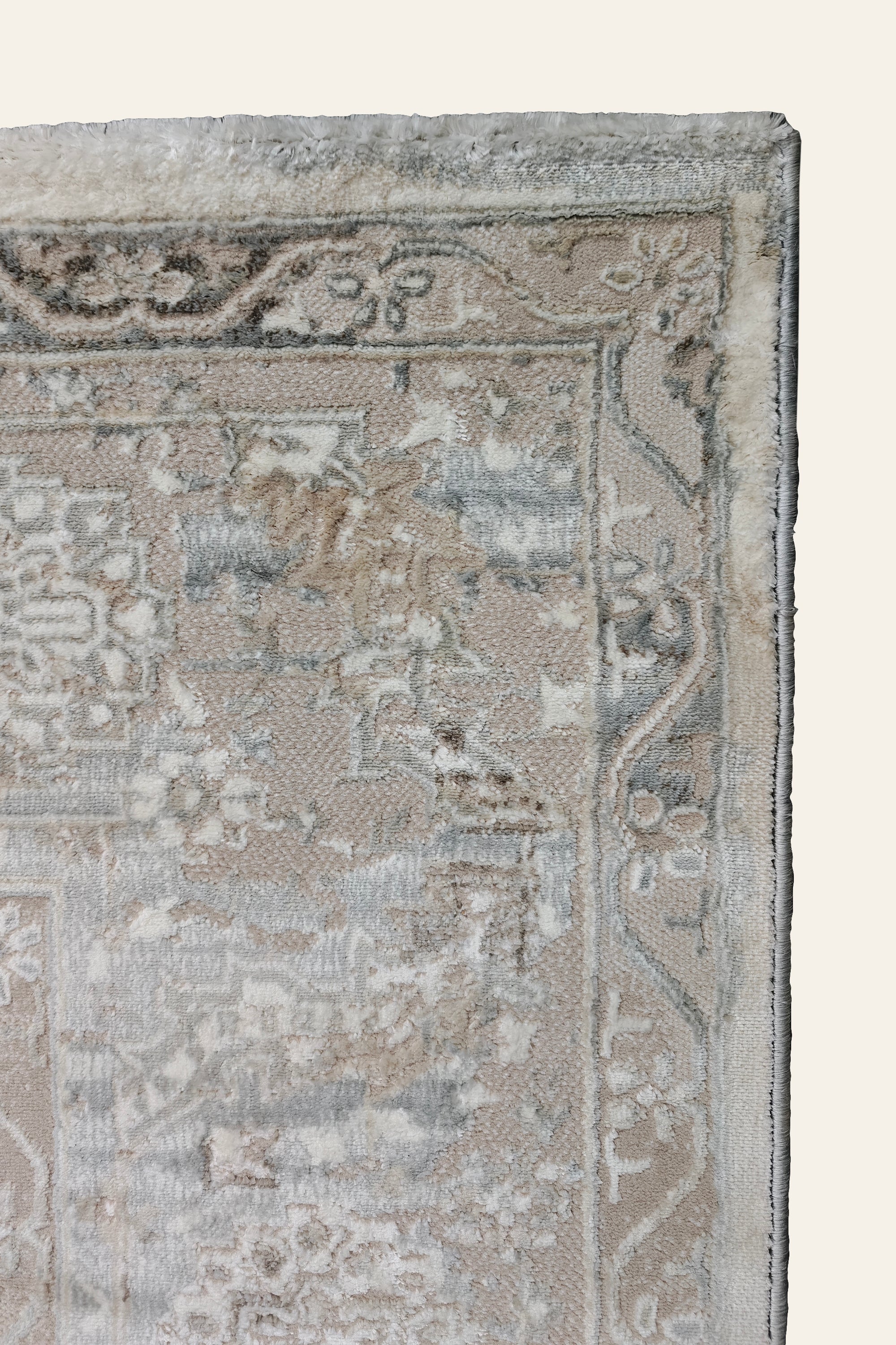 9 x 12 ft Grey Beige Floral  Medallion Oriental Tufted Area Traditional Carpet
