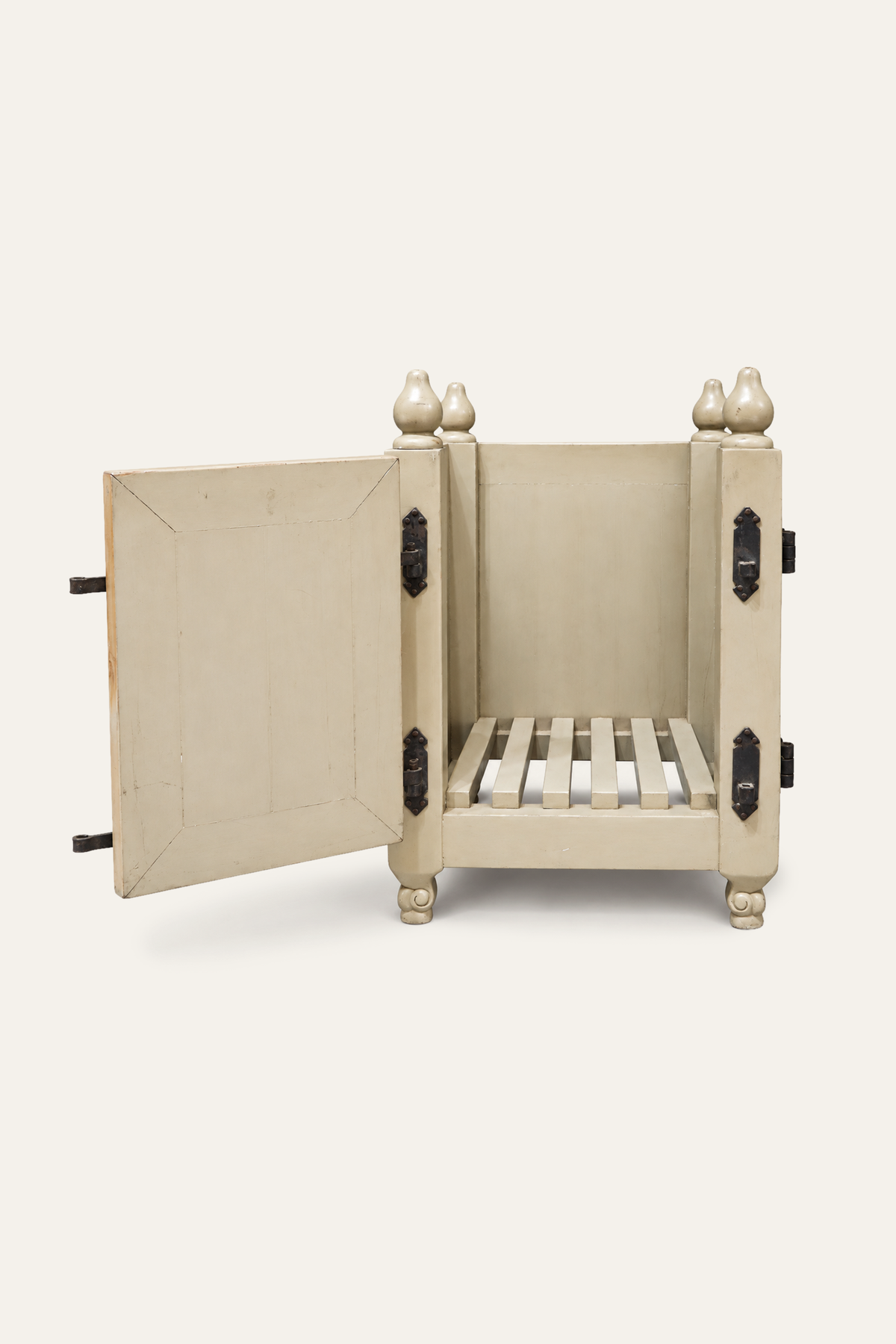 Square Wooden Planter Box with Metal Hardware