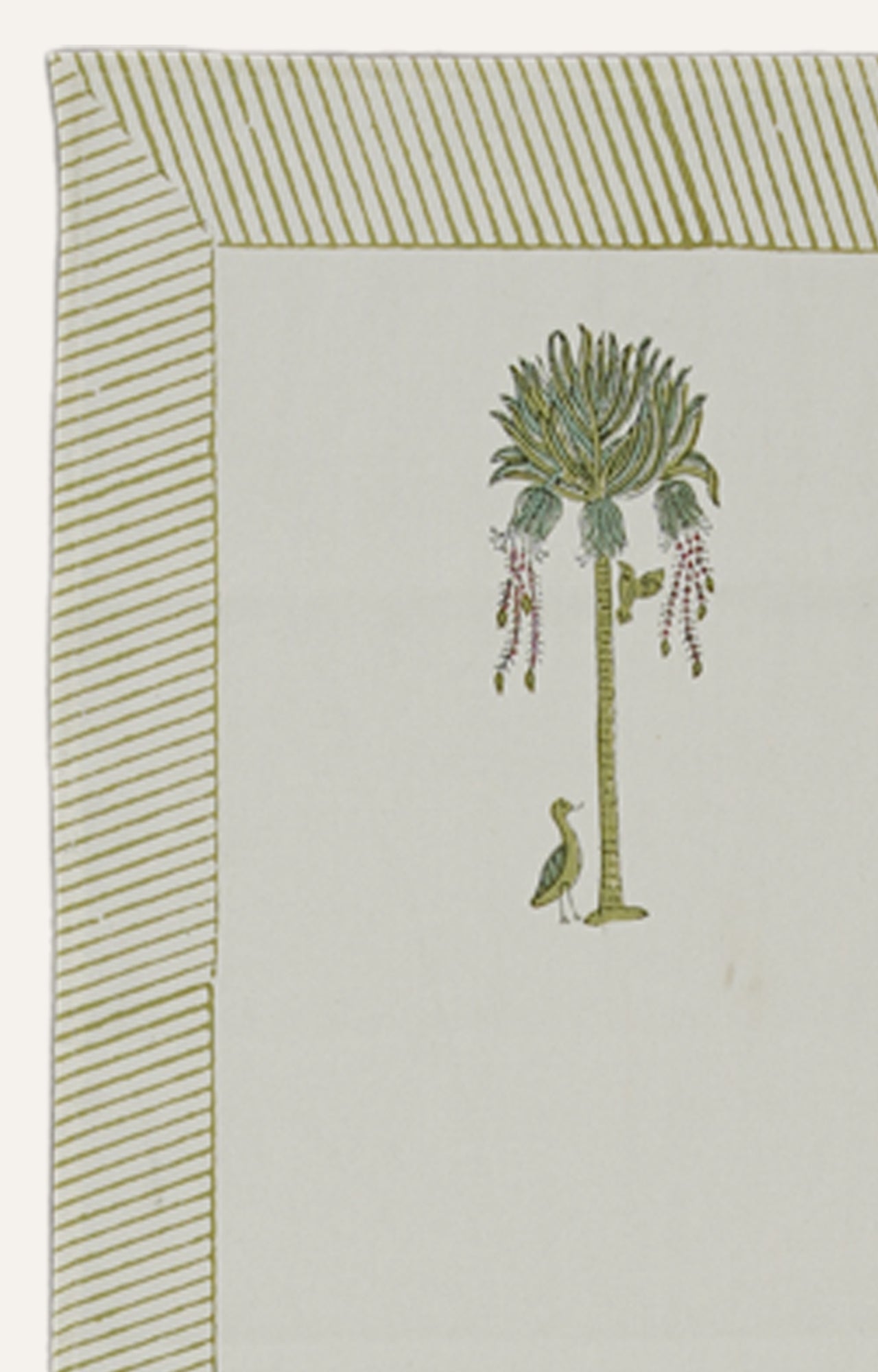 Whispers of the Forest: Green Tree Table Runner
