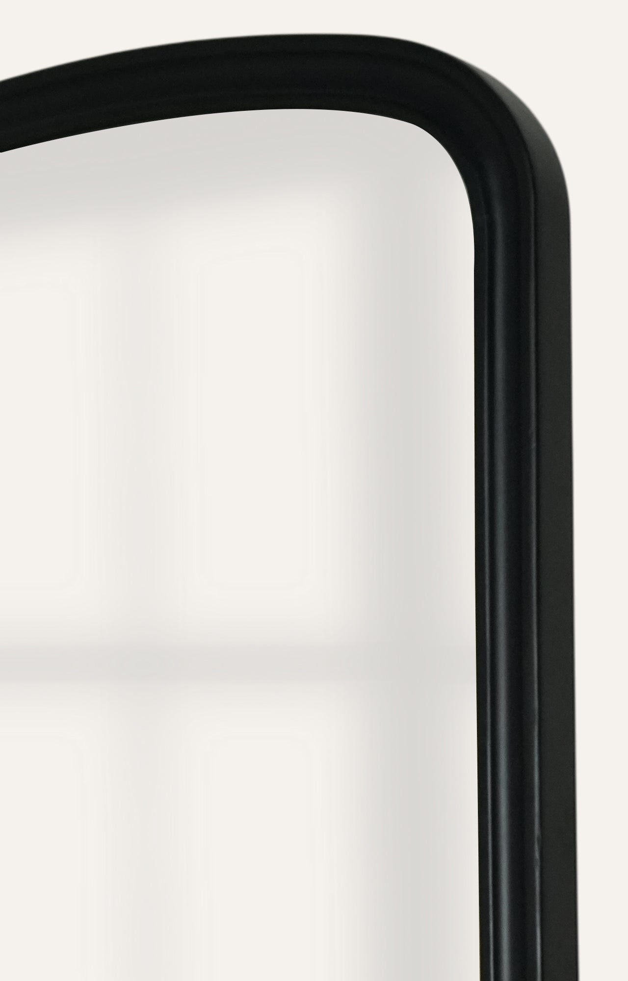 Sleek Black Arch Full-Length Mirror