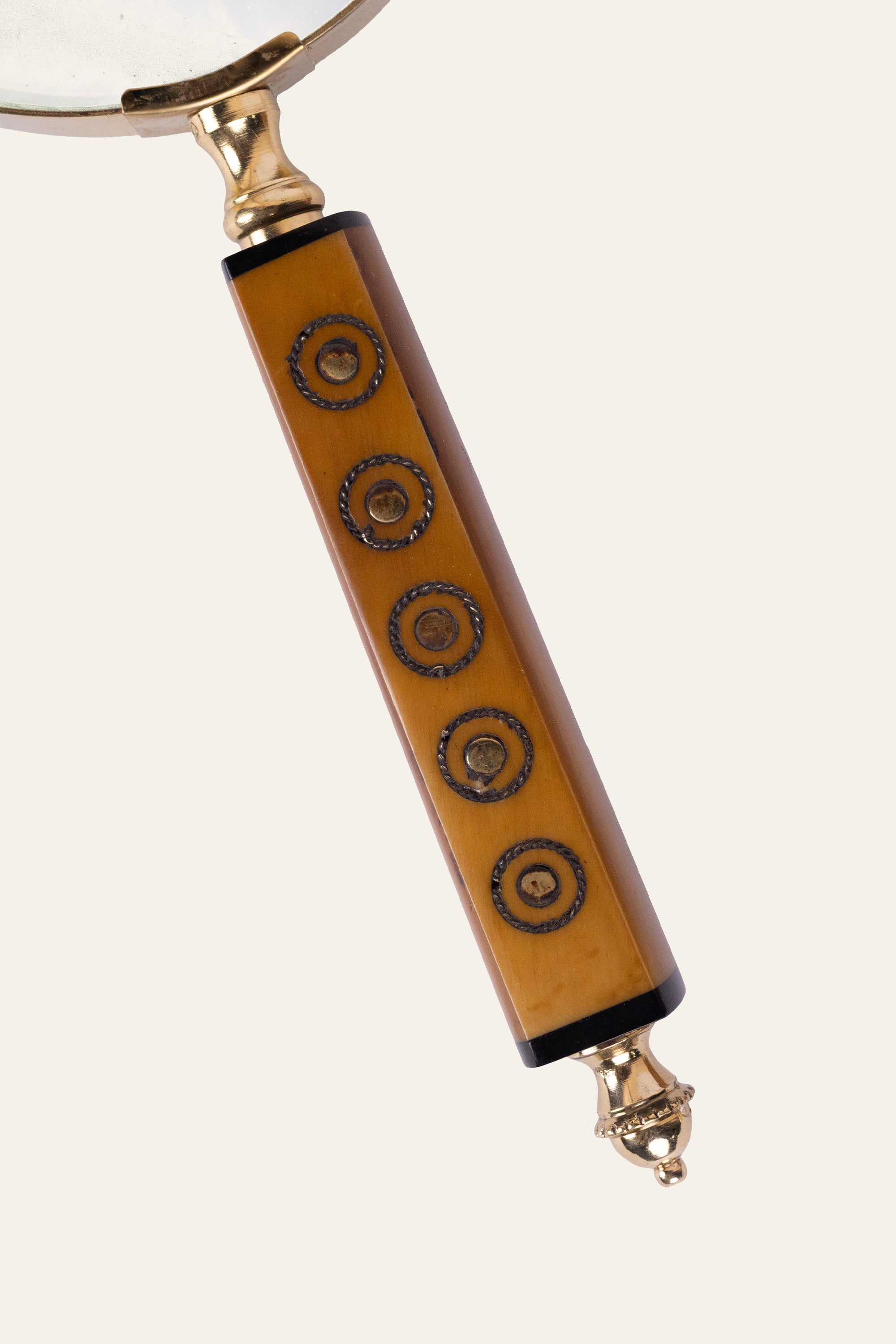 Vintage Envelope Opener and Handheld Magnifyer Set with Horn Handles