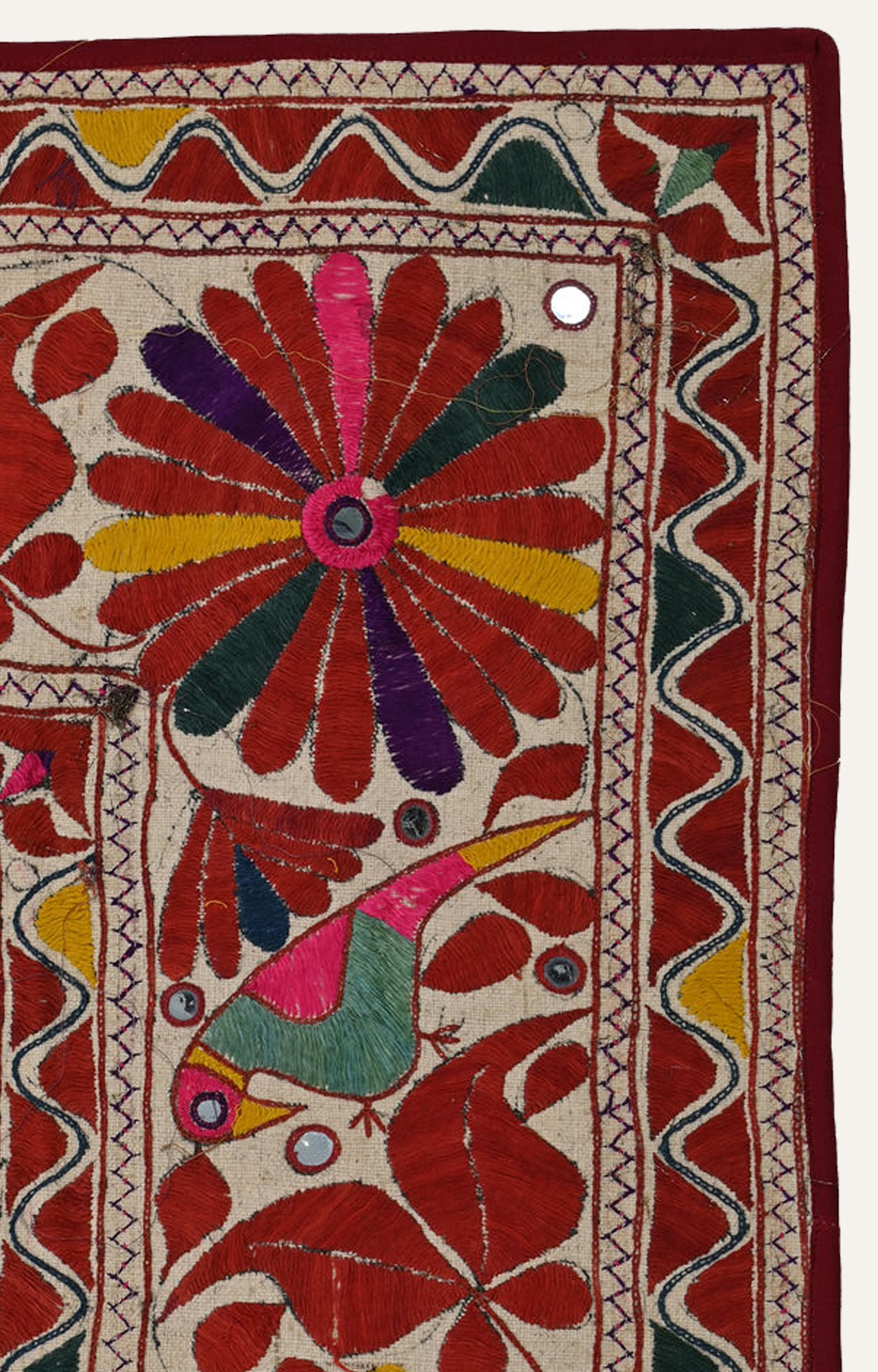 Indian Gujarati Textile : Handmade Boho Banjara Vintage Tribal Tapestry