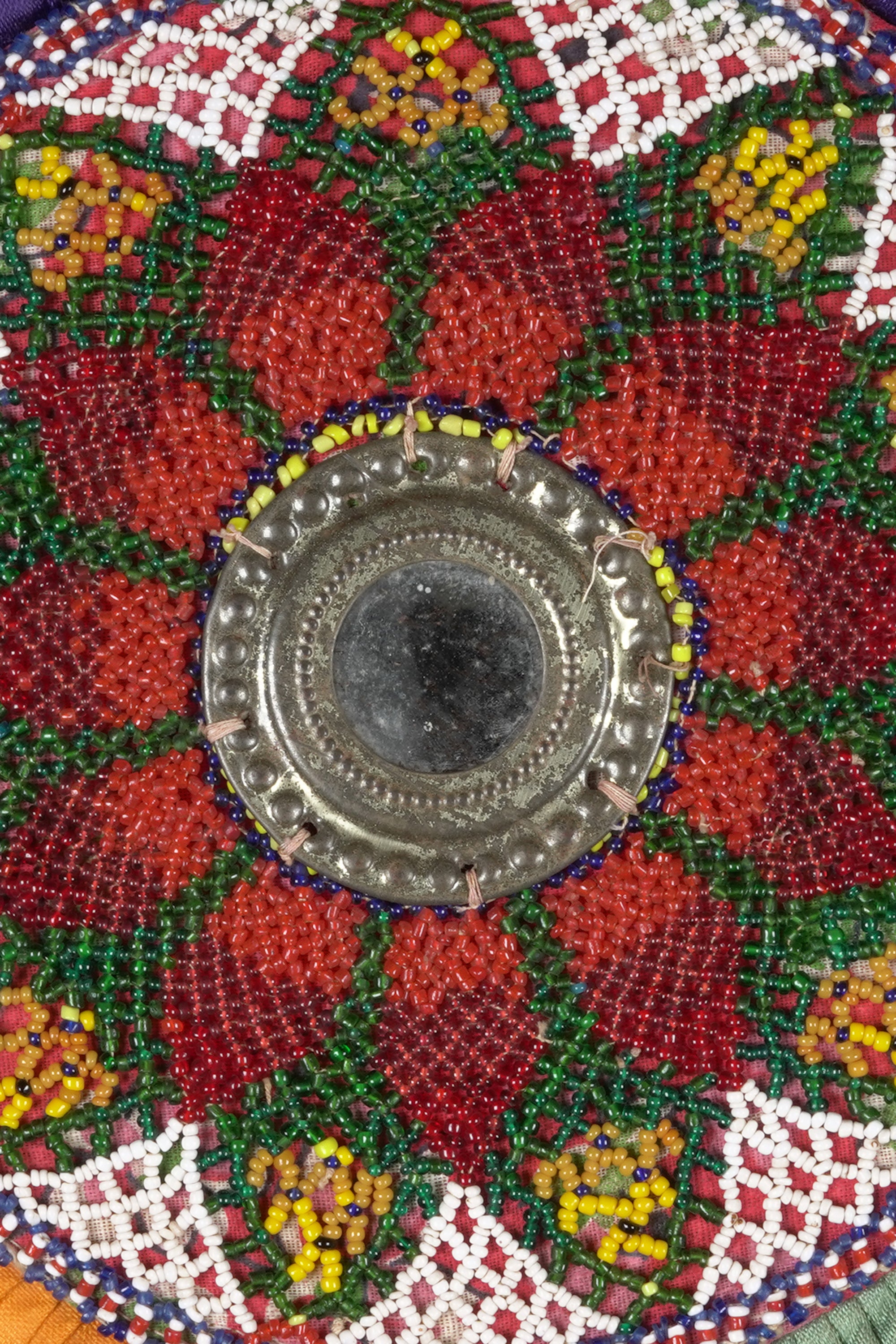 Multicolour Floral Medallion Beadedi Wall Decor