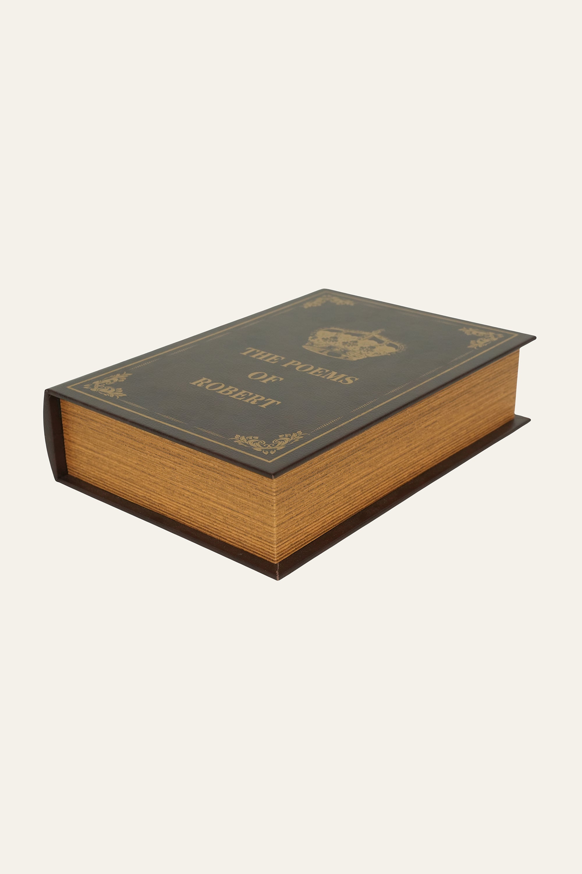 Brown Vintage Style Book Storage Box – Small