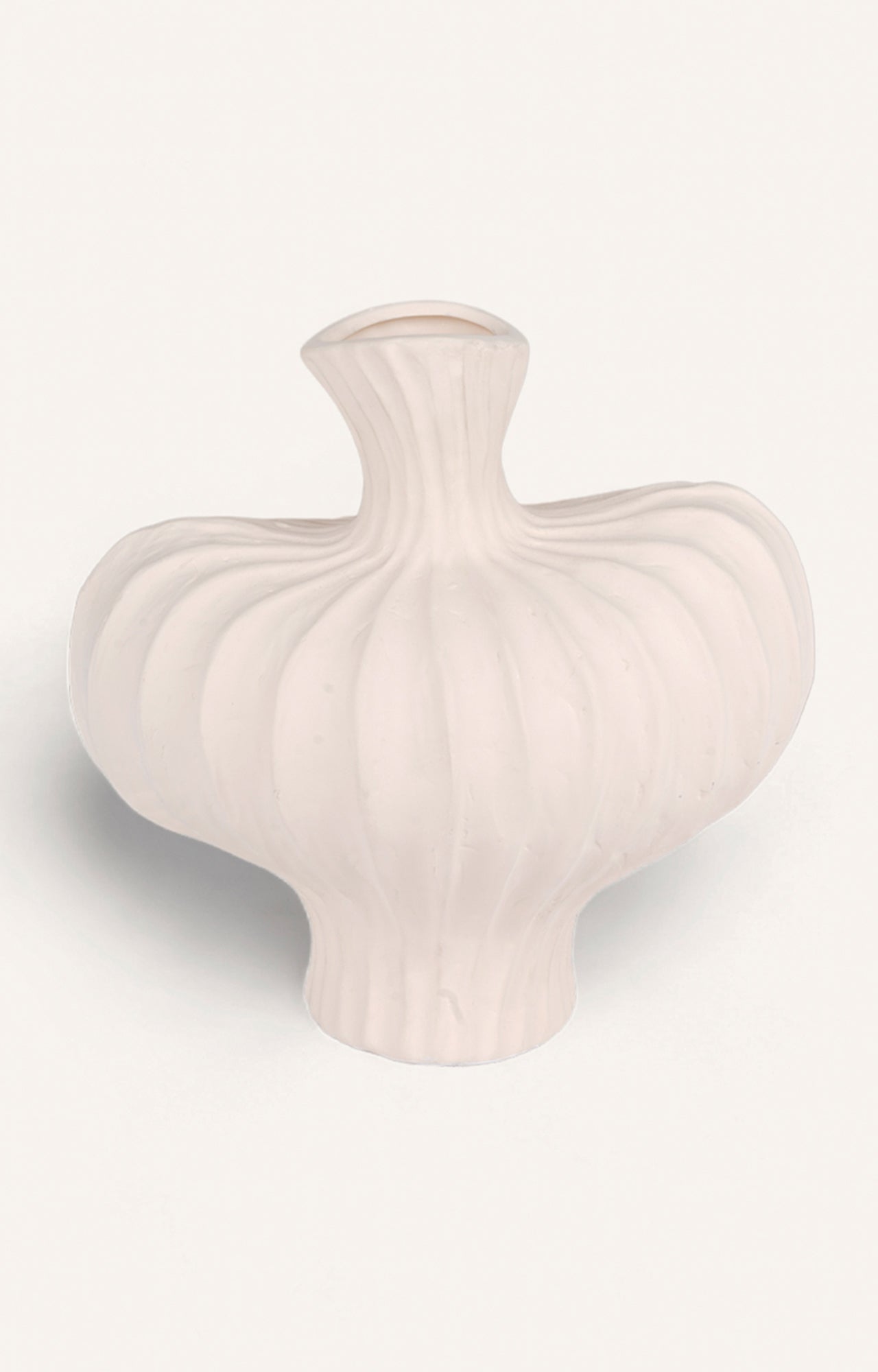 Off-White Swirl Accent Vase