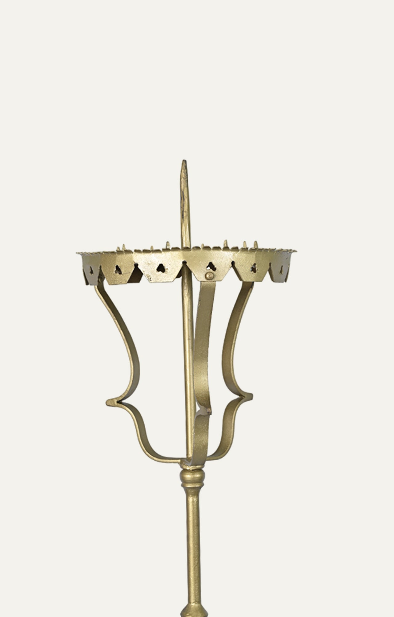 Elegant Brass Golden Floor Candle Stand