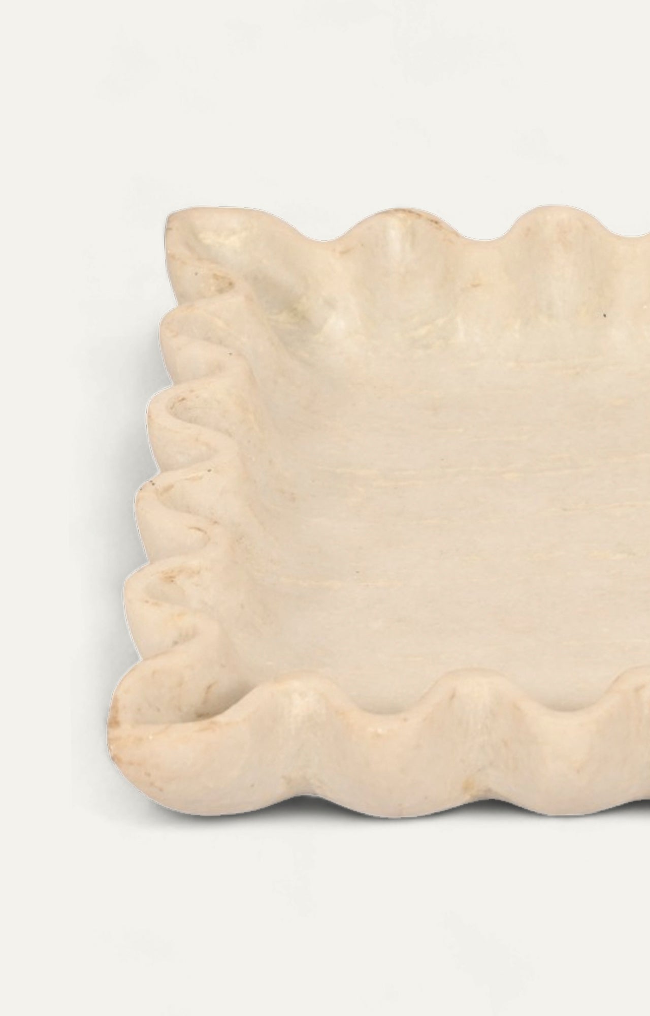 Scalloped Square Tray Large