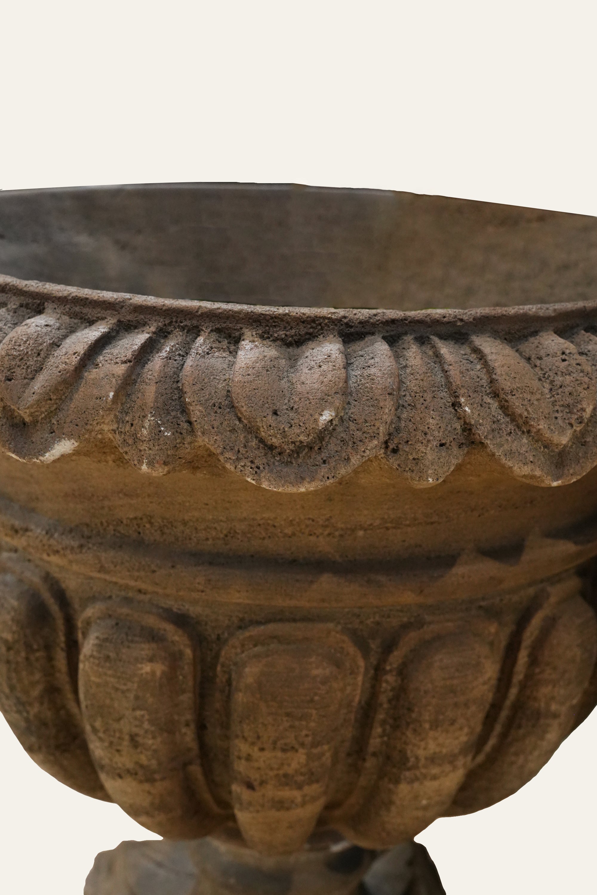 Fluted Urn Planter with Square Pedestal Base